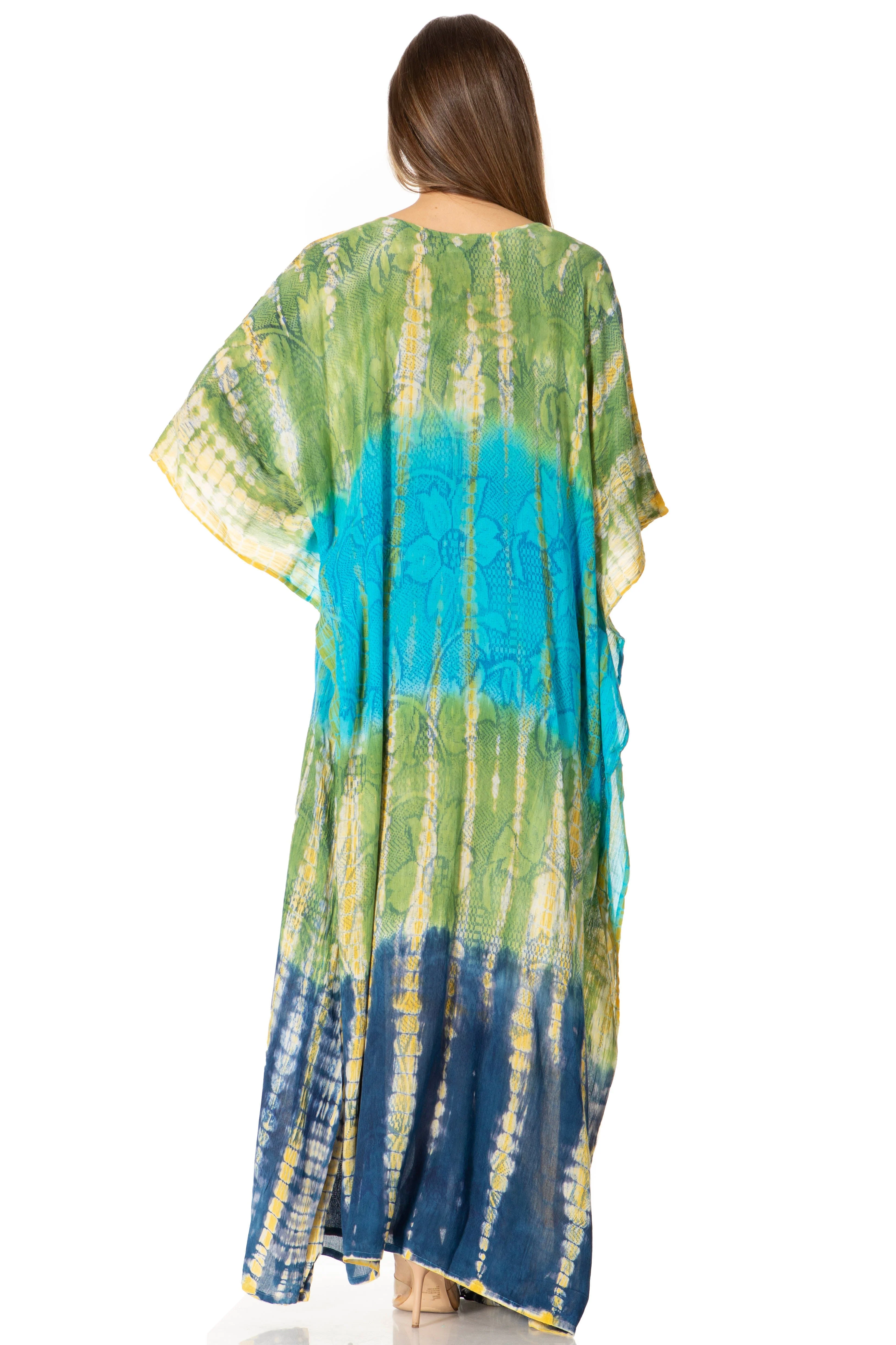 Sakkas Catia Women's Boho-Style Long Maxi Caftan for Lounging and Casual Wear - Image 116