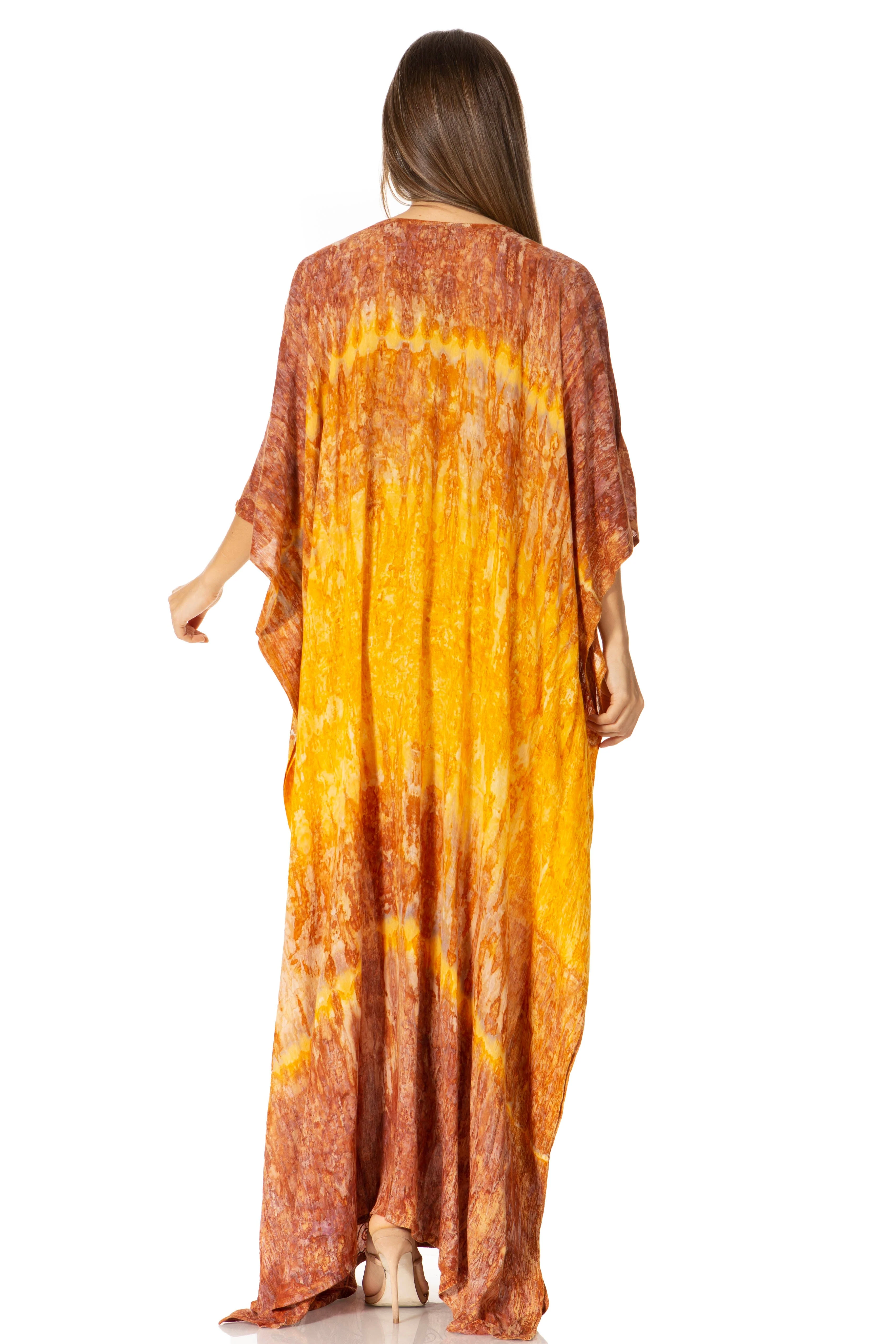 Sakkas Catia Women's Boho-Style Long Maxi Caftan for Lounging and Casual Wear - Image 146
