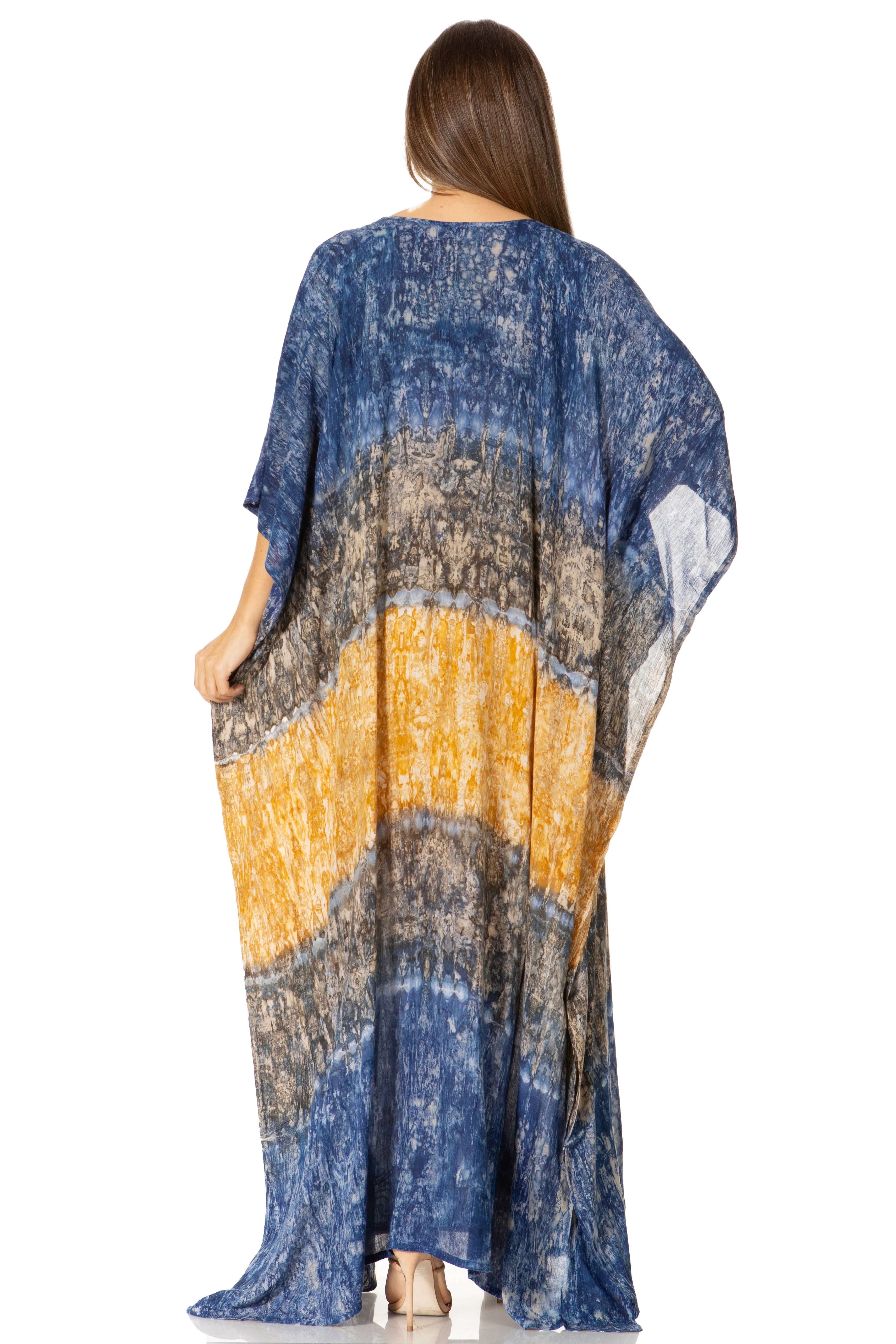 Sakkas Catia Women's Boho-Style Long Maxi Caftan for Lounging and Casual Wear - Image 151