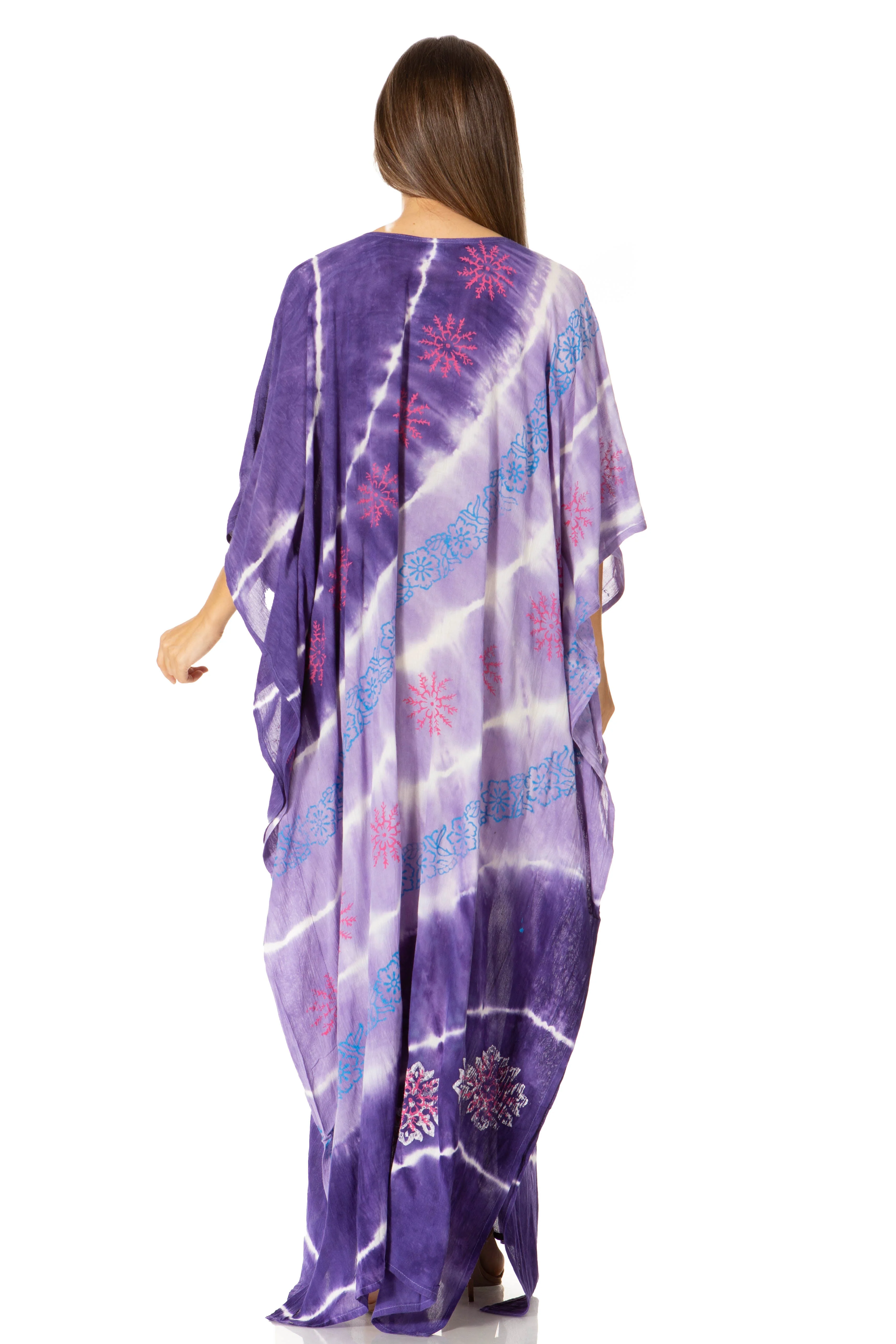 Sakkas Catia Women's Boho-Style Long Maxi Caftan for Lounging and Casual Wear - Image 195