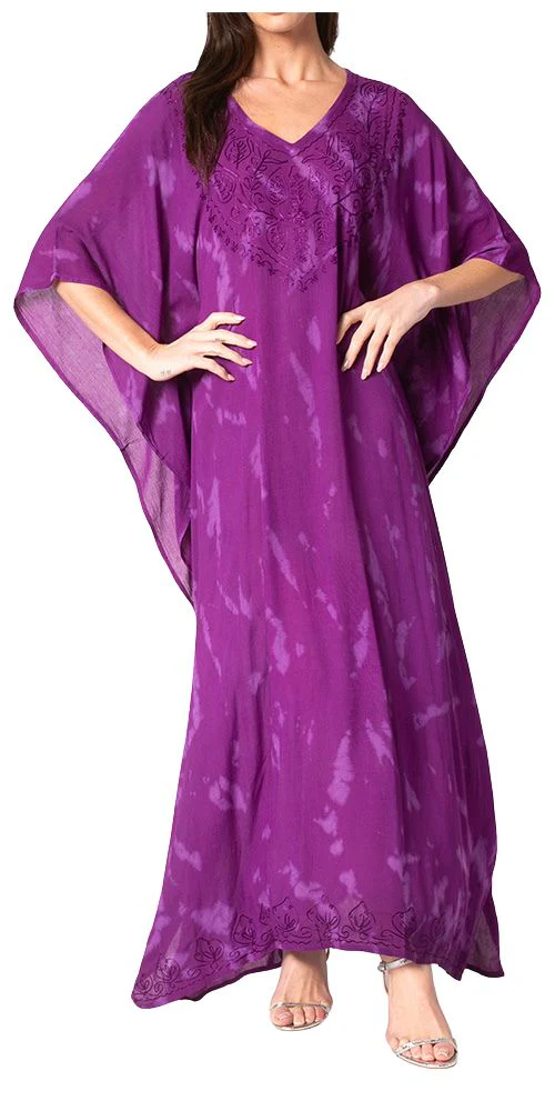 Sakkas Catia Women's Boho-Style Long Maxi Caftan for Lounging and Casual Wear - Image 234