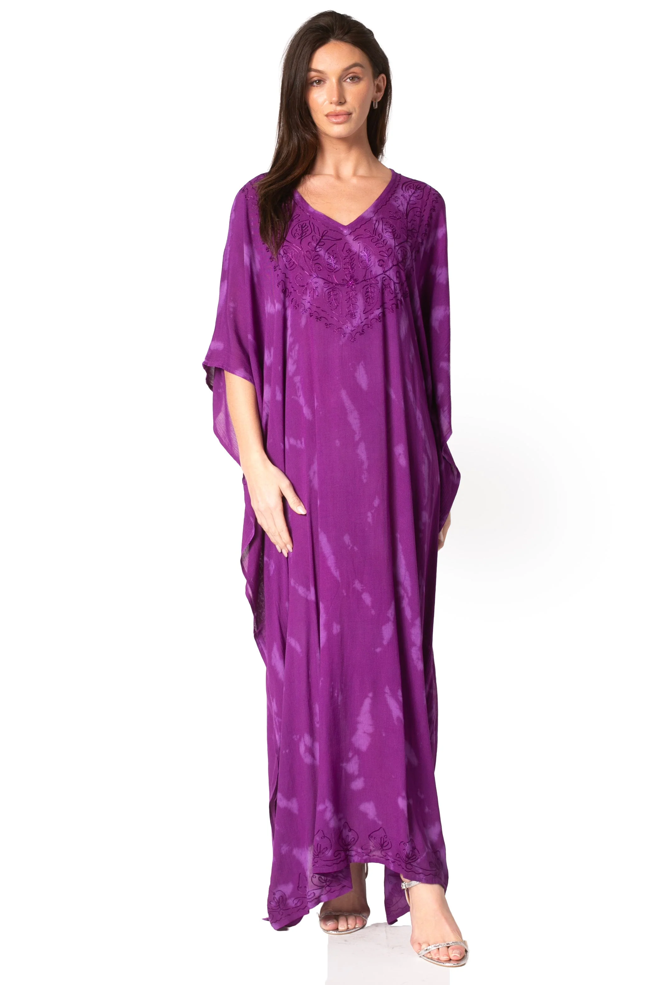 Sakkas Catia Women's Boho-Style Long Maxi Caftan for Lounging and Casual Wear - Image 238