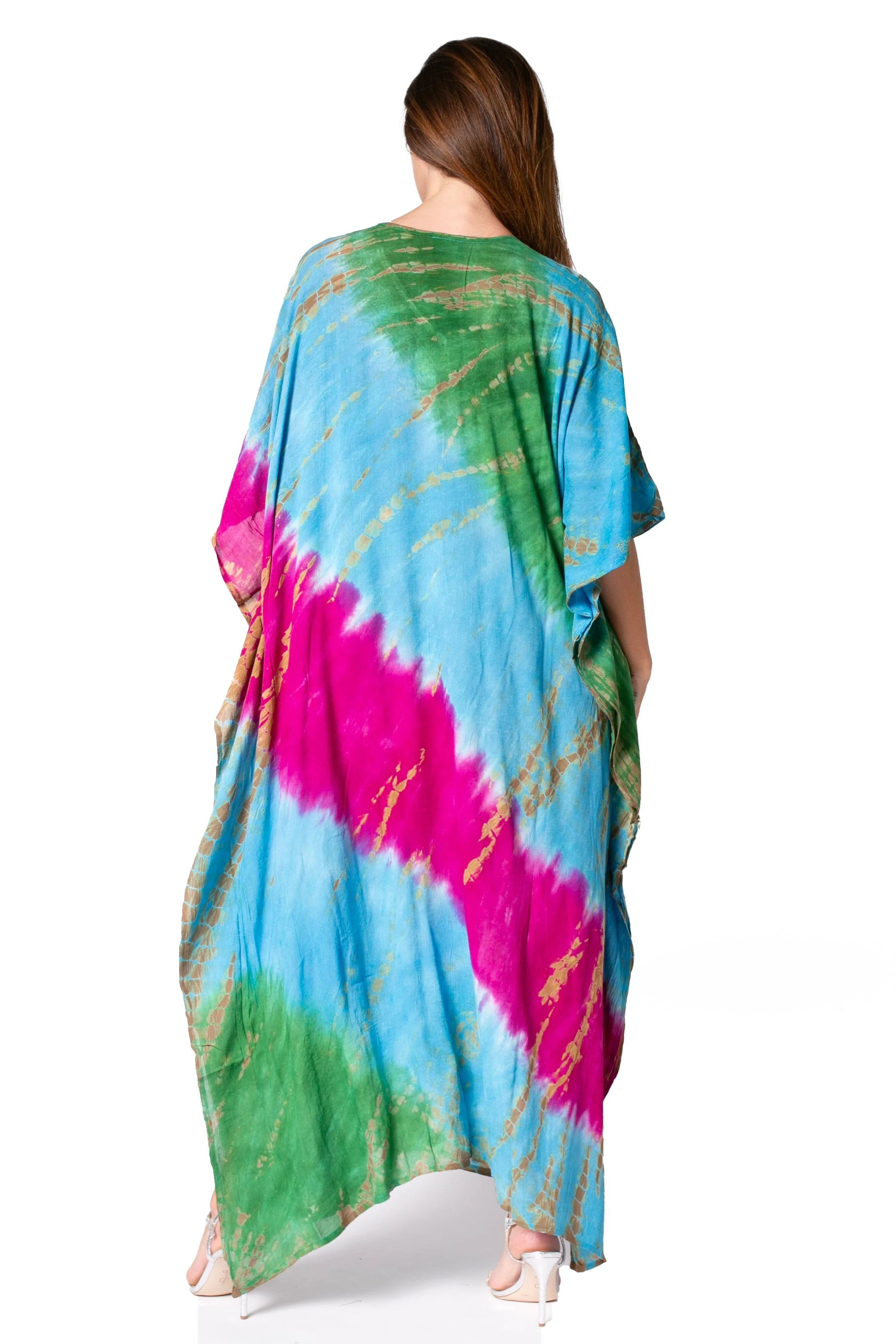 Sakkas Catia Women's Boho-Style Long Maxi Caftan for Lounging and Casual Wear - Image 48