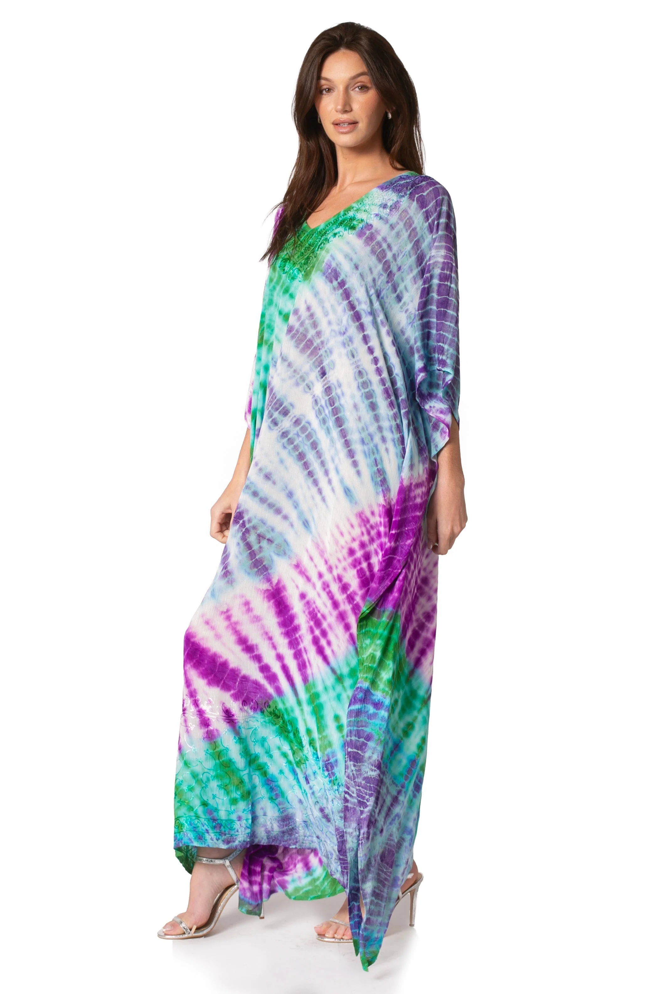 Sakkas Catia Women's Boho-Style Long Maxi Caftan for Lounging and Casual Wear - Image 5