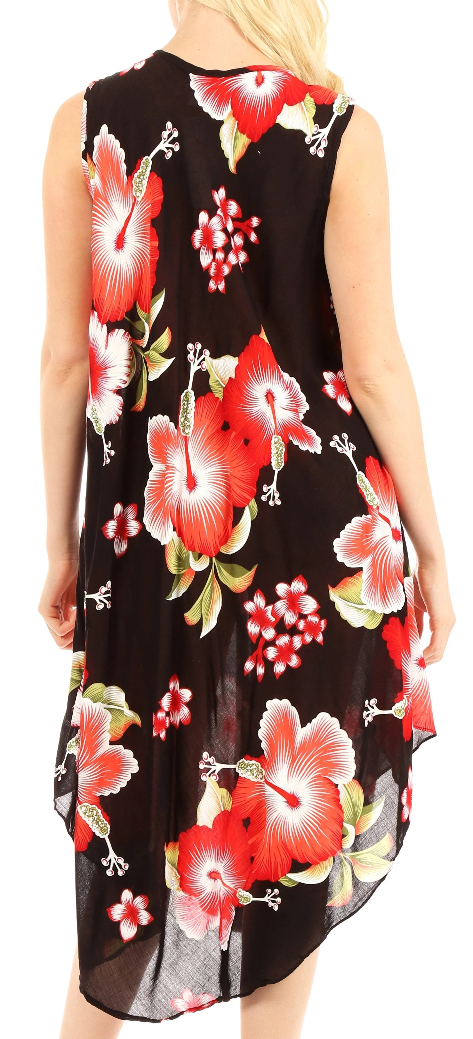 Sakkas Clara Women's Casual Summer Sleeveless Sundress Loose Floral Print Dress - Image 22