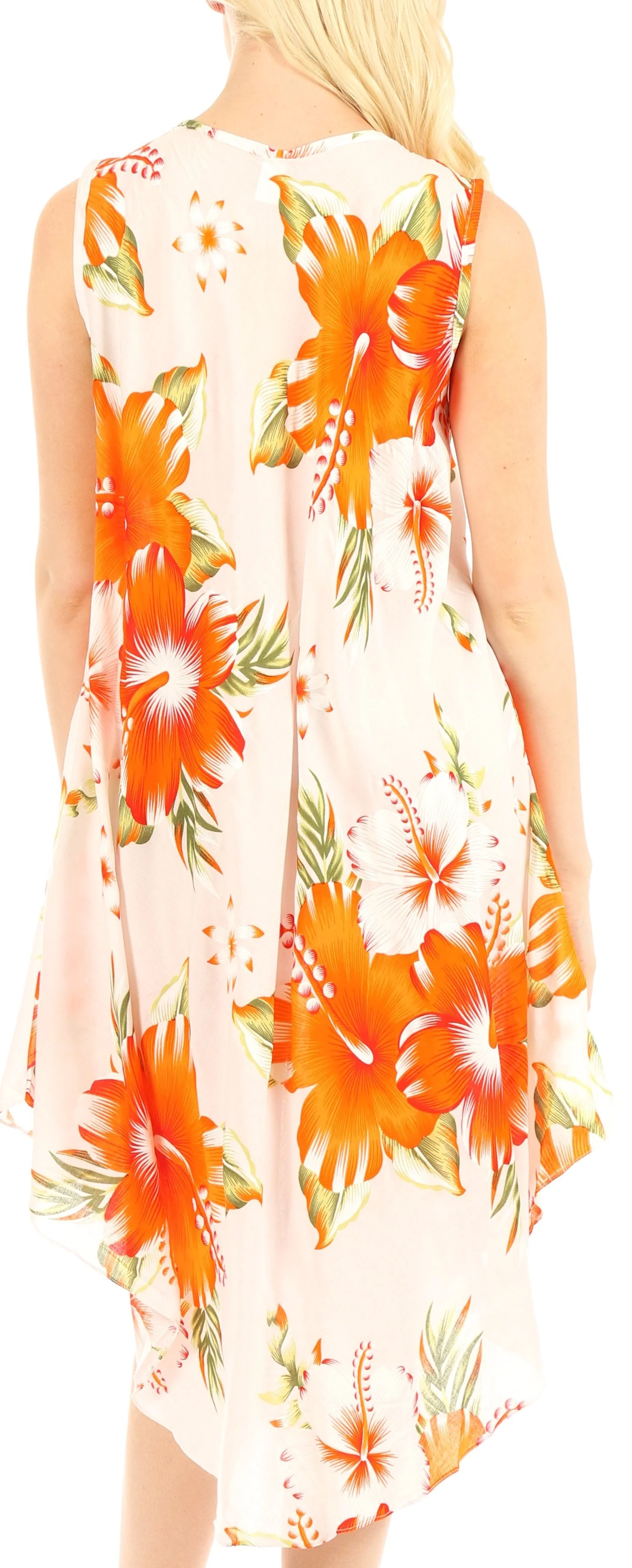 Sakkas Clara Women's Casual Summer Sleeveless Sundress Loose Floral Print Dress - Image 37