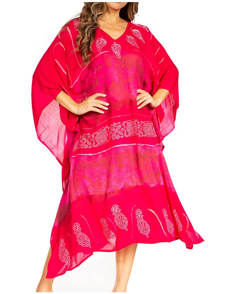 Sakkas Clementine Second Women's Tie Dye Caftan Dress/Cover Up Beach Kaftan Boho - Image 41