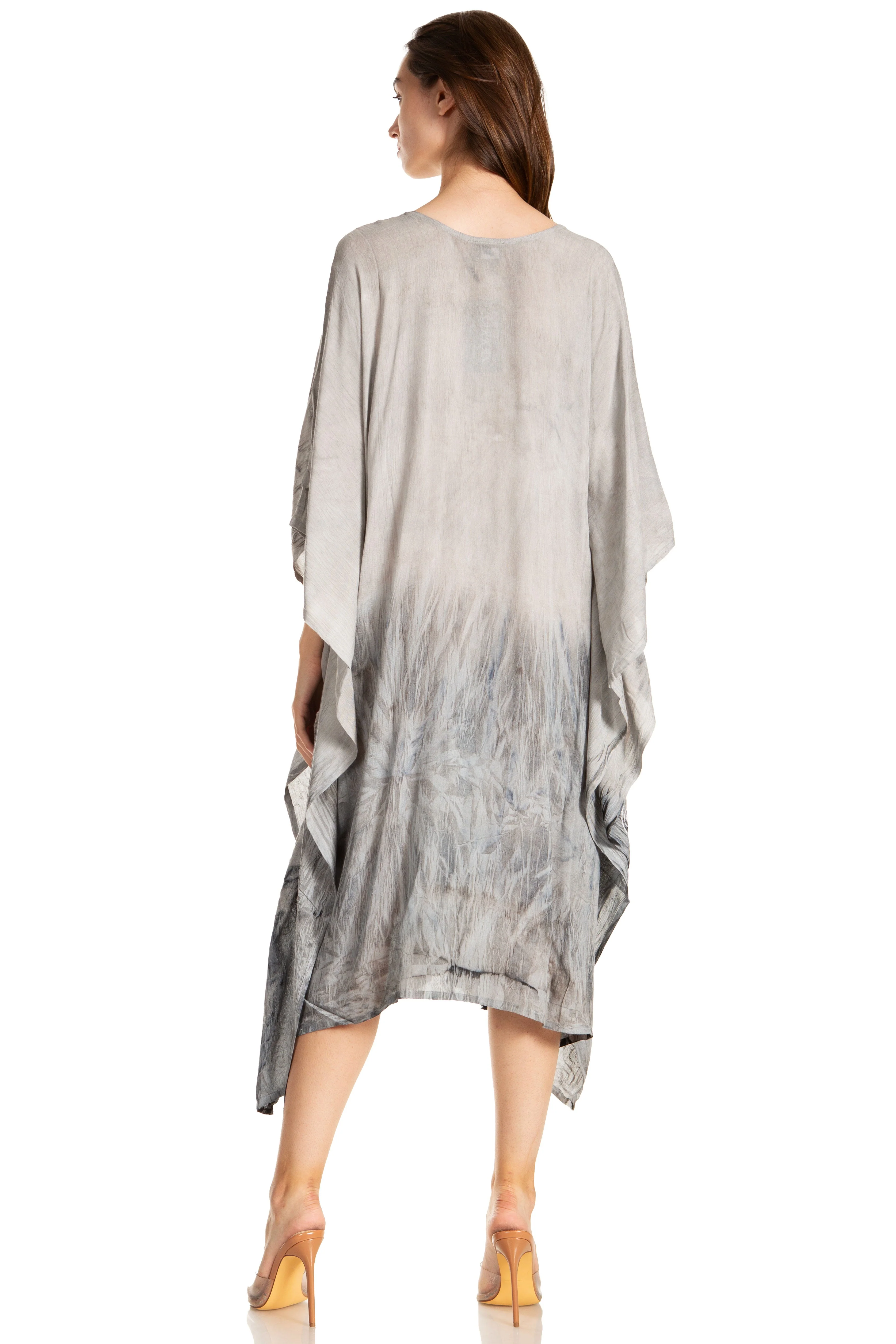 Sakkas Clementine Third Women's Tie Dye Caftan Dress/Cover Up Beach Kaftan Summer - Image 112