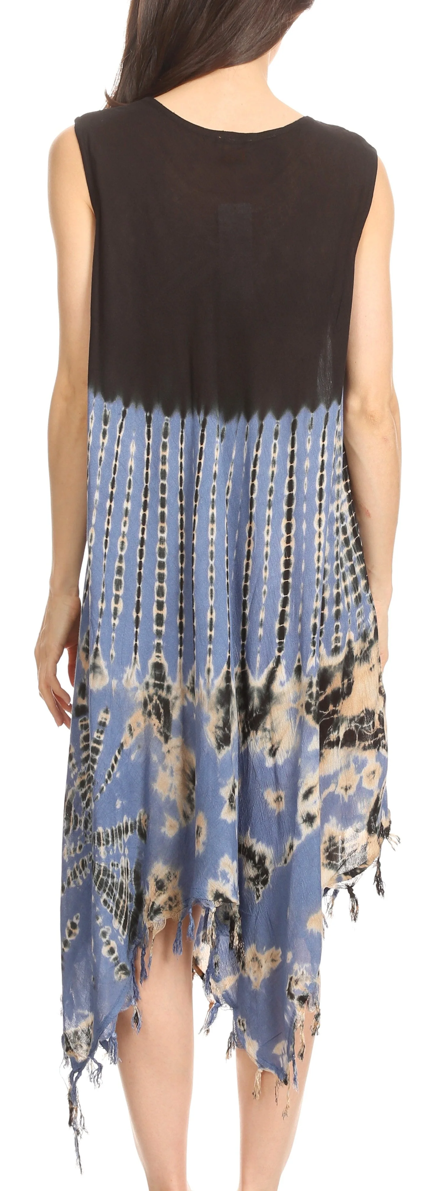 Sakkas Dori Women's Long Sleeves Casual Loose Swing Midi Dress Caftan Cover-up - Image 37