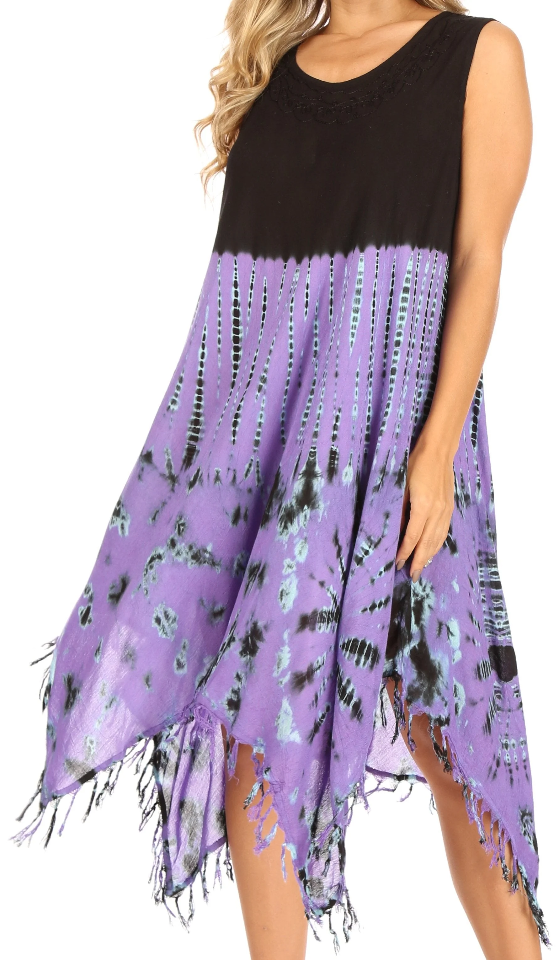 Sakkas Dori Women's Long Sleeves Casual Loose Swing Midi Dress Caftan Cover-up - Image 46