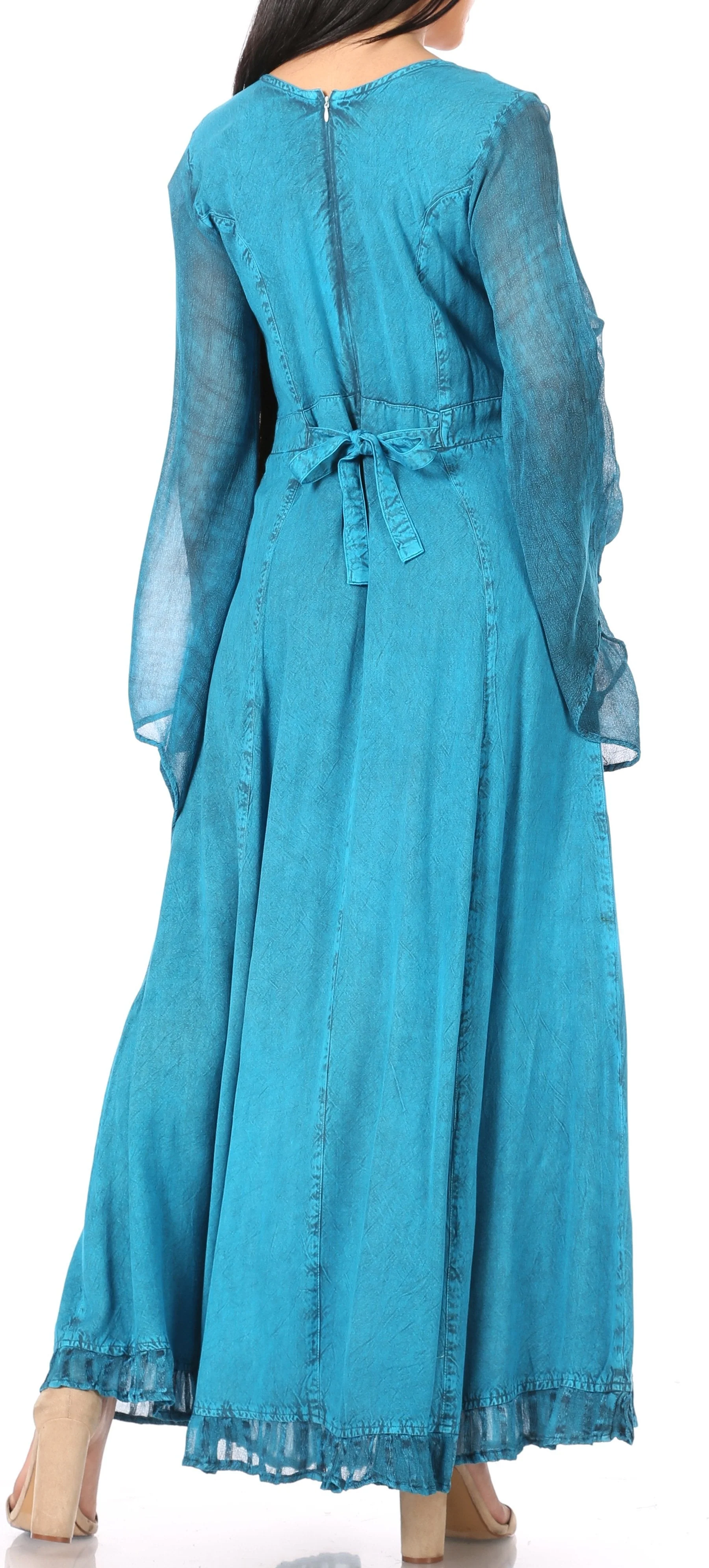 Sakkas Eve Women's Long Sleeve Casual Medieval Renaissance Celtic Maxi Dress Soft - Image 22