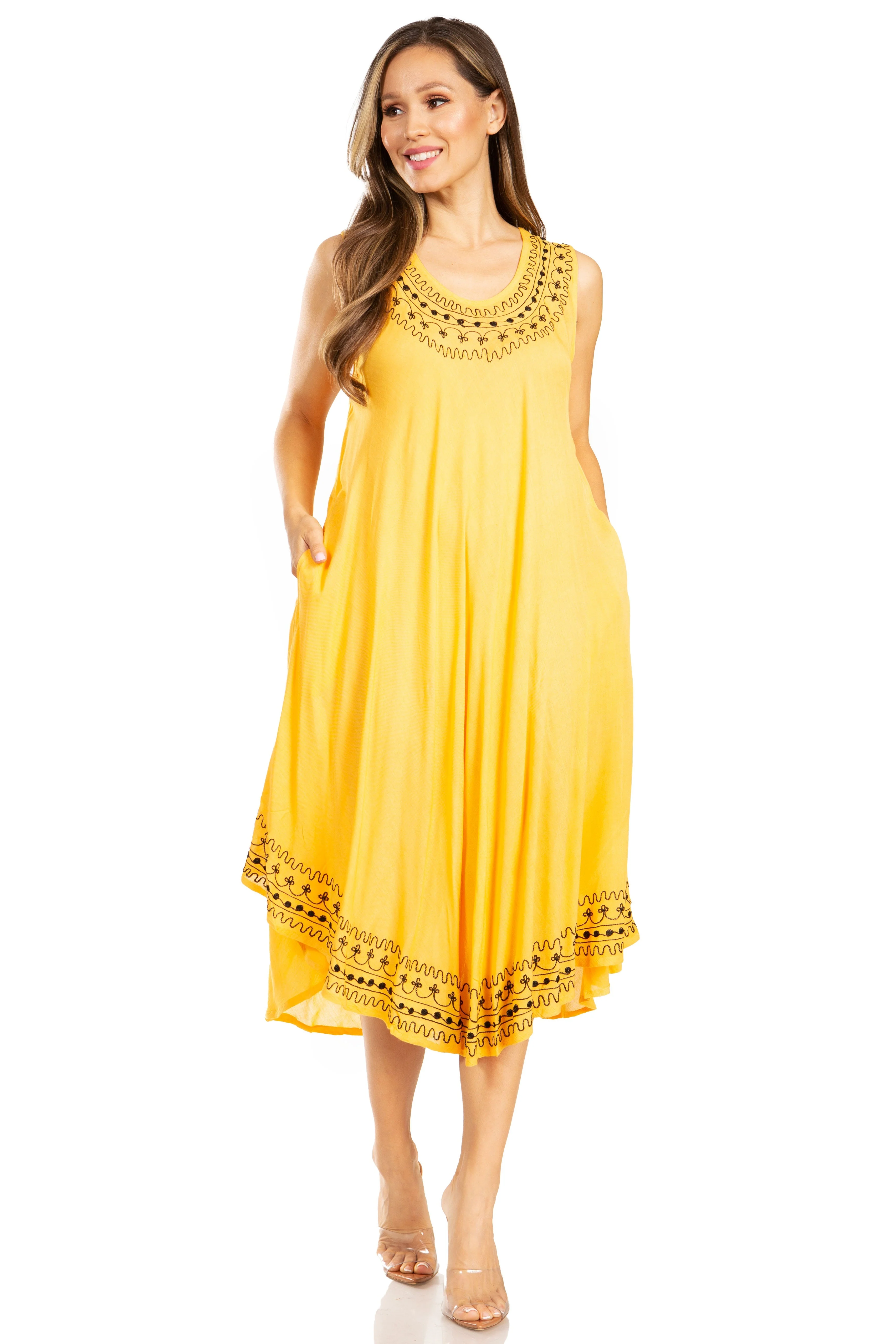 Sakkas Everyday Essentials Caftan Tank Dress / Cover Up - Image 124
