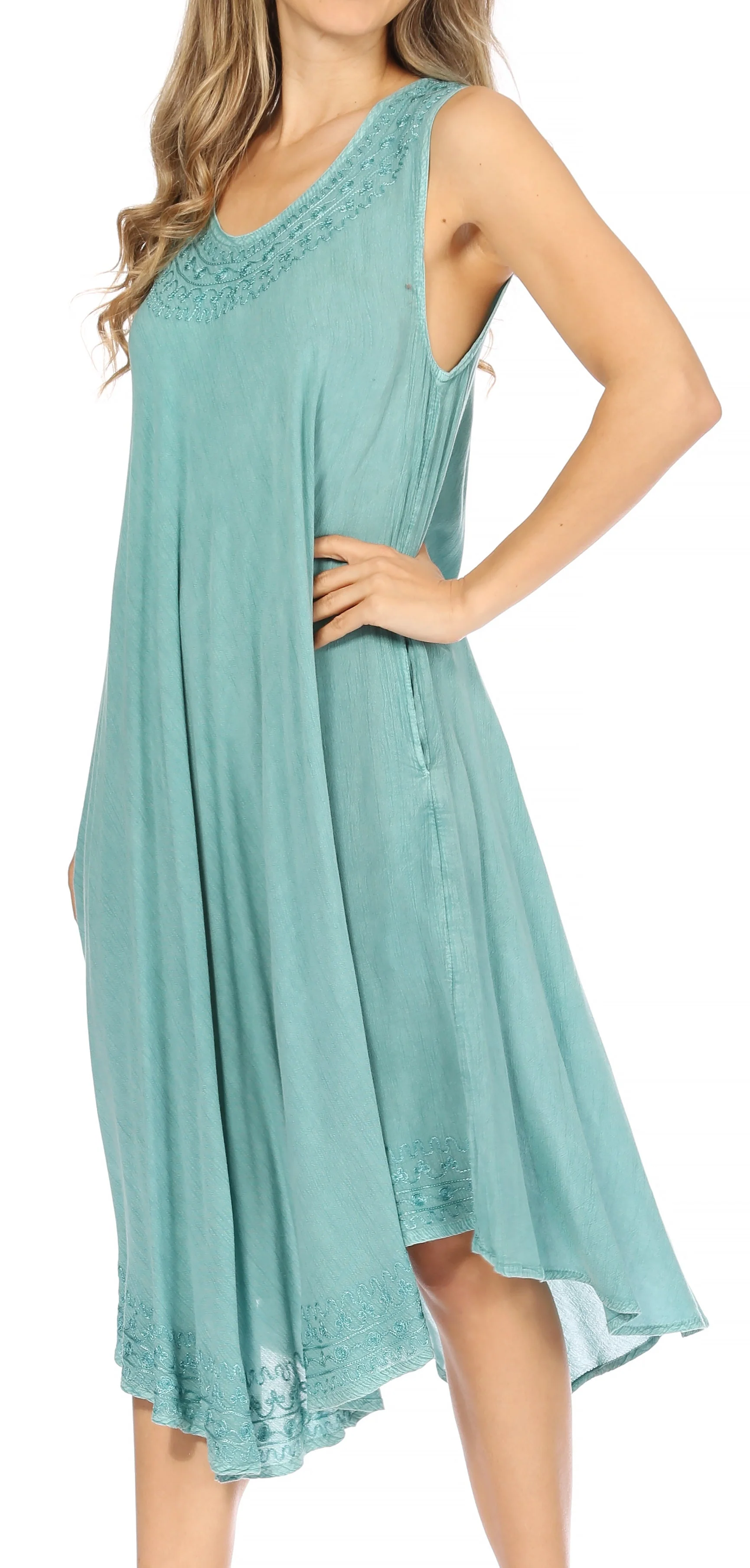 Sakkas Everyday Essentials Caftan Tank Dress / Cover Up - Image 221