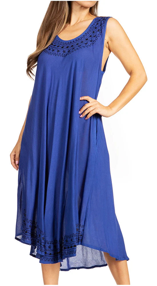 Sakkas Everyday Essentials Caftan Tank Dress / Cover Up - Image 6