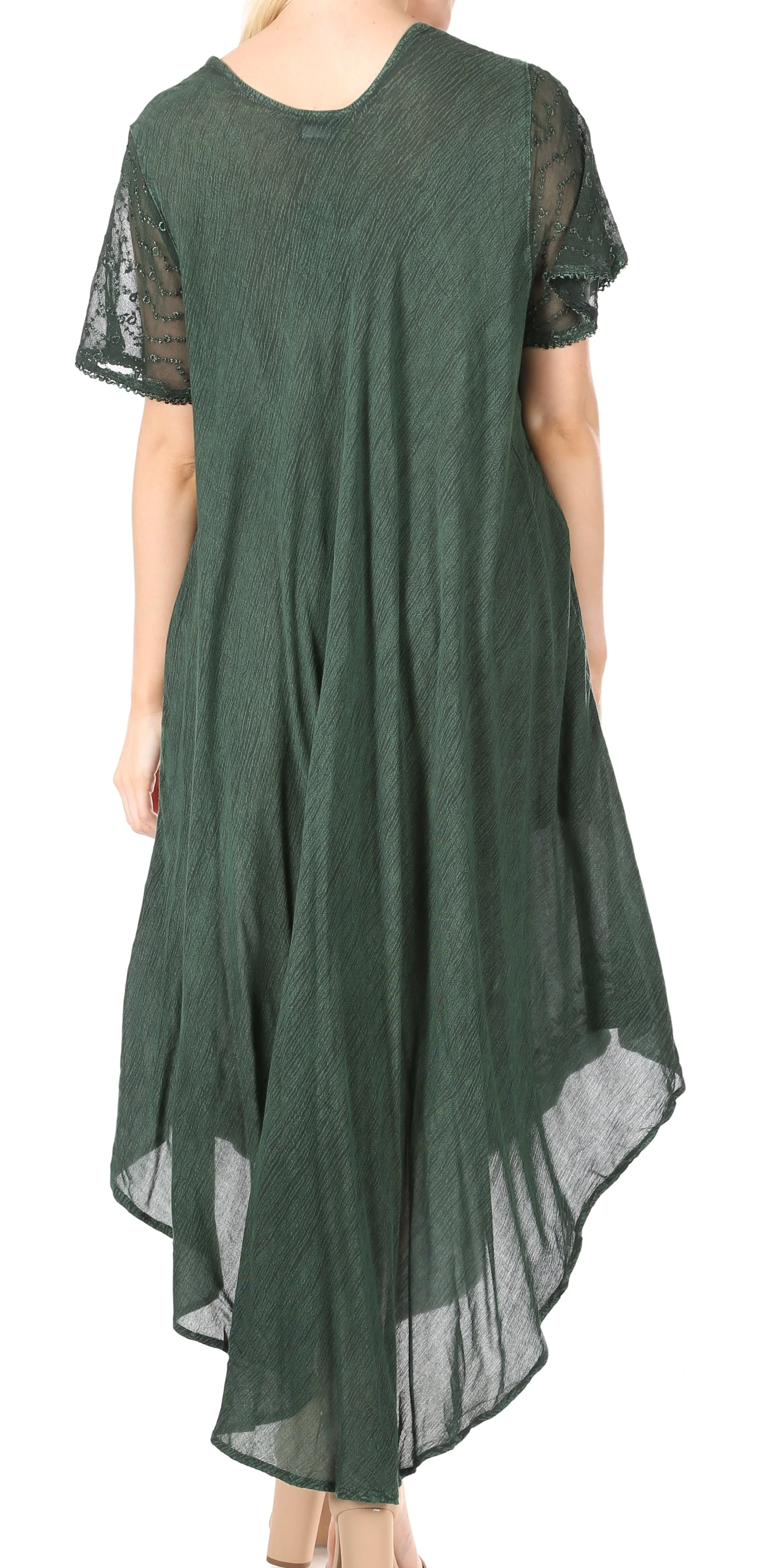 Sakkas Everyday Essentials Cap Sleeve Caftan Dress / Cover Up - Image 106