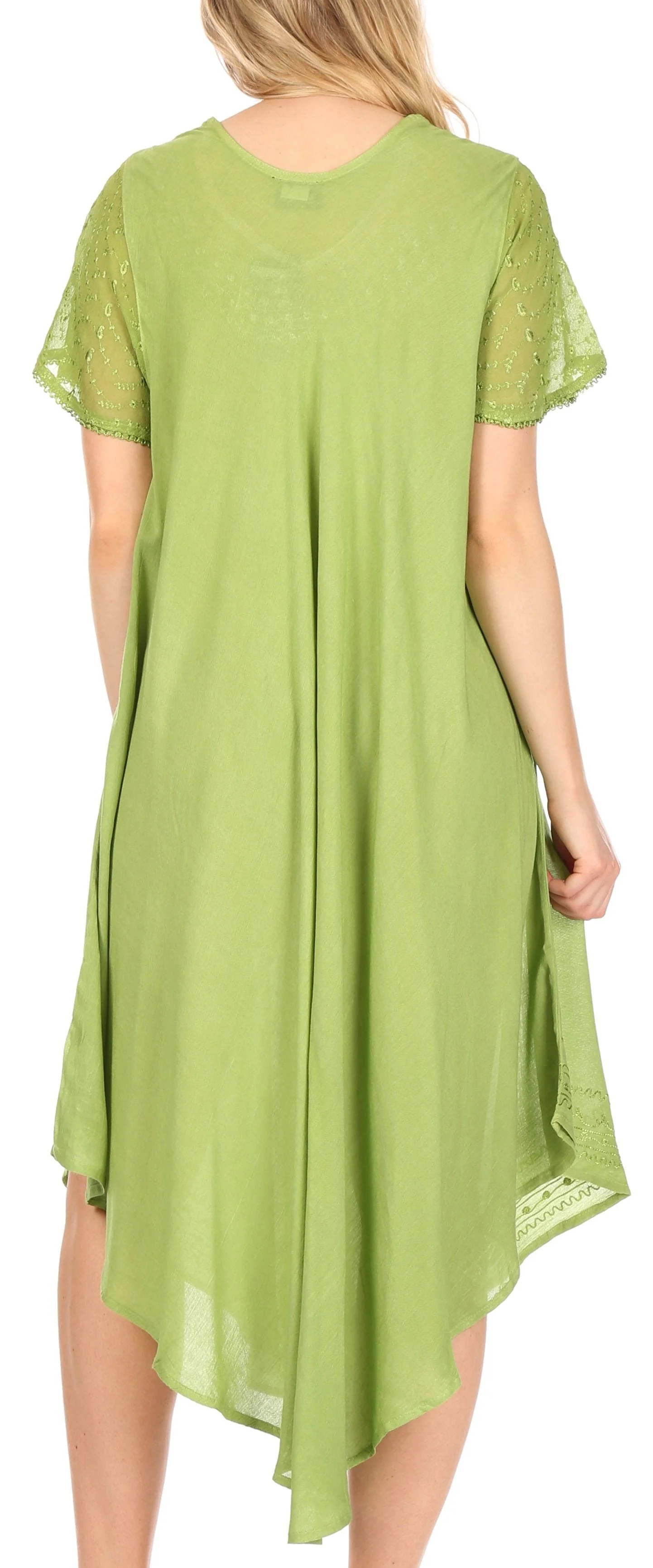 Sakkas Everyday Essentials Cap Sleeve Caftan Dress / Cover Up - Image 25
