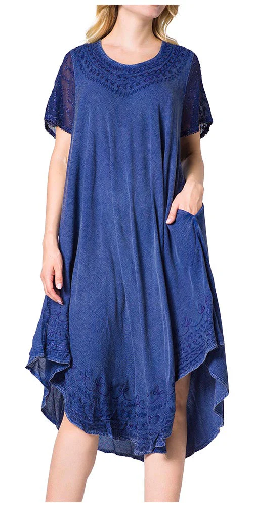 Sakkas Everyday Essentials Cap Sleeve Caftan Dress / Cover Up - Image 7
