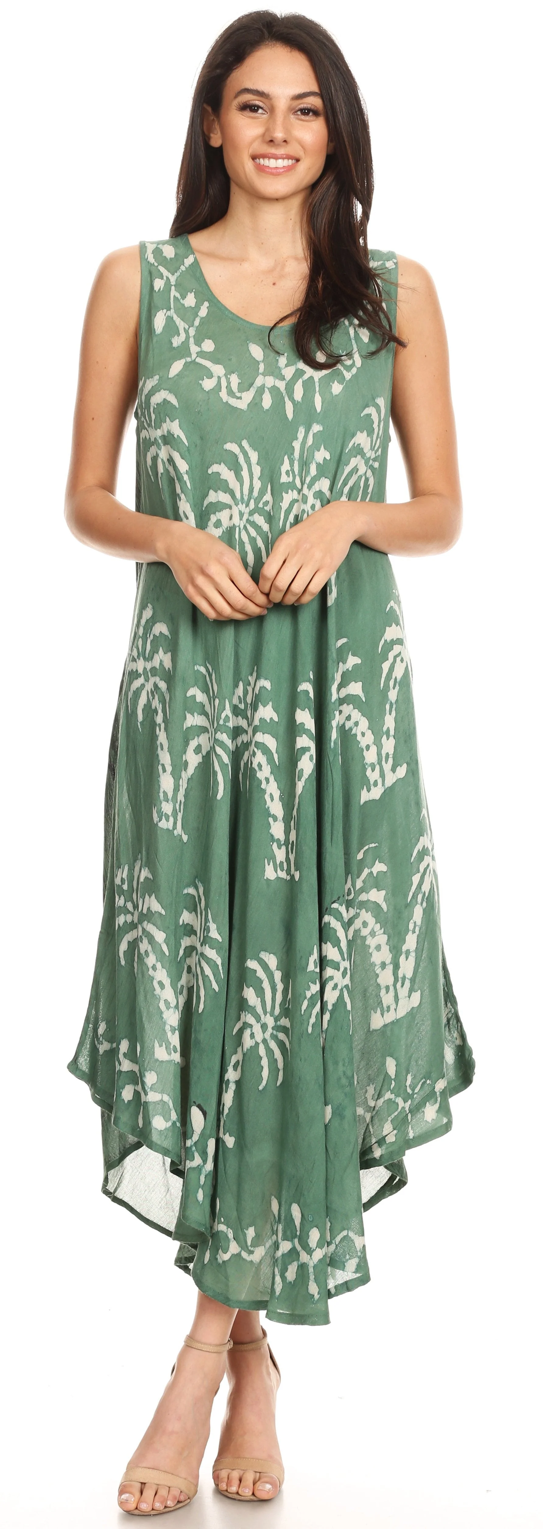 Sakkas Irene Women's Casual Tie-dye Maxi Summer Sleeveless Loose Fit Tank Dress - Image 10