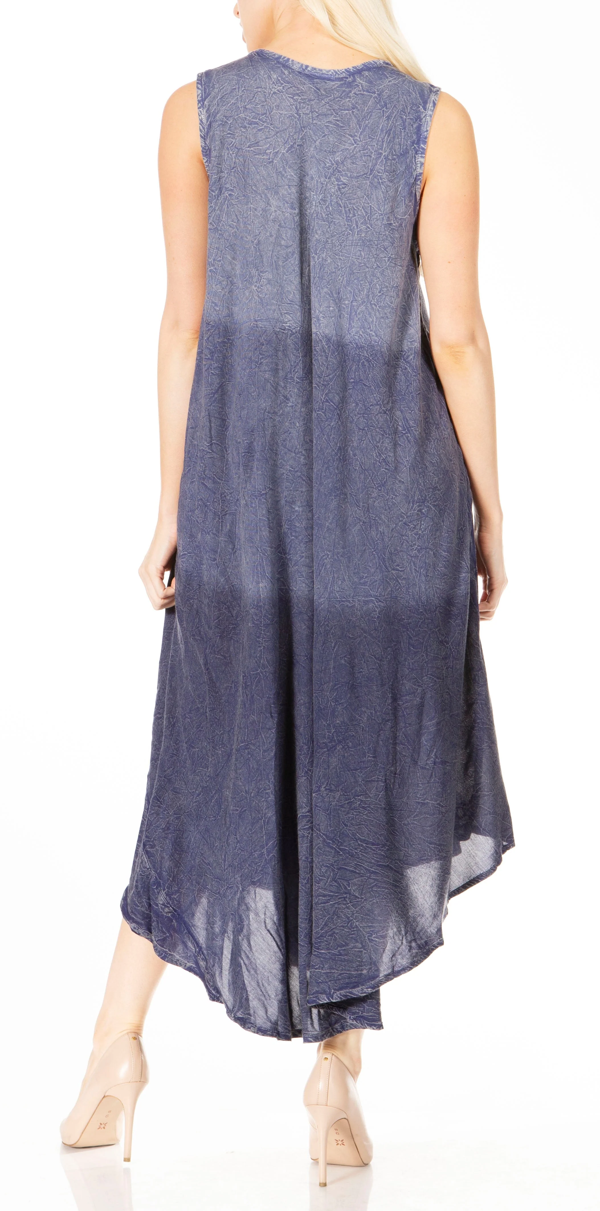 Sakkas Irene Women's Casual Tie-dye Maxi Summer Sleeveless Loose Fit Tank Dress - Image 112