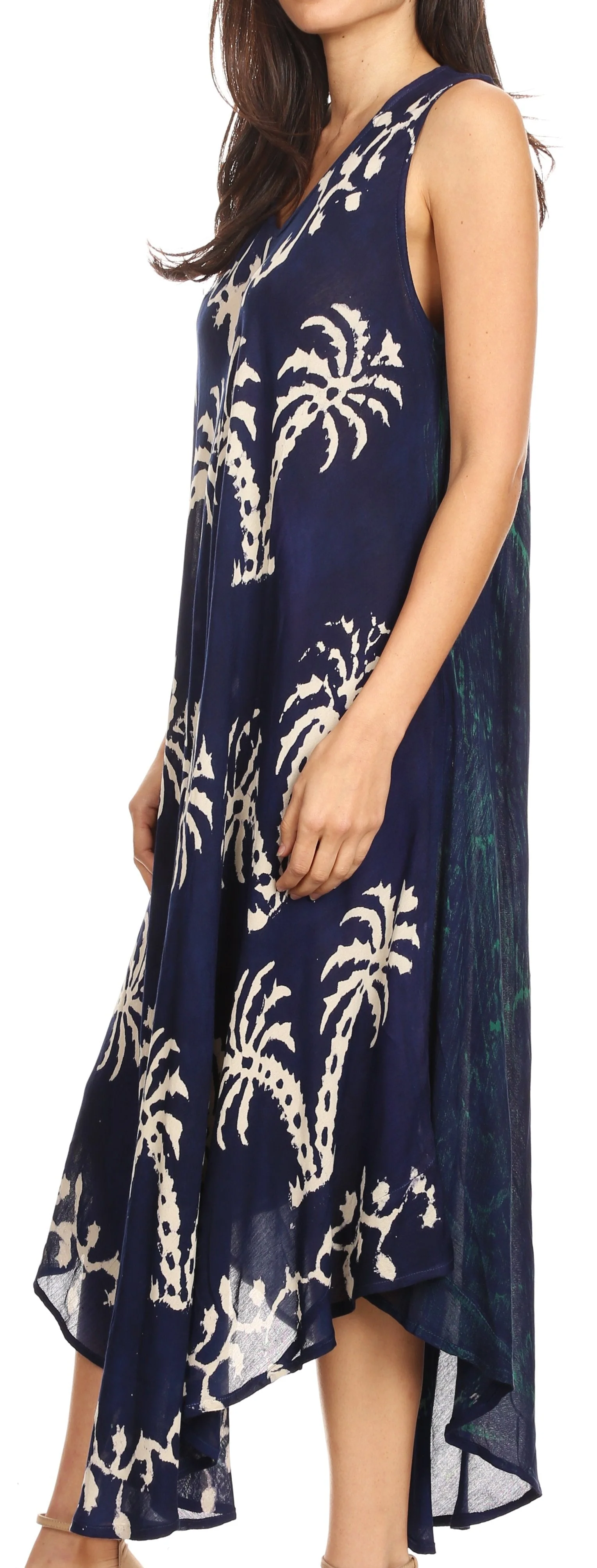 Sakkas Irene Women's Casual Tie-dye Maxi Summer Sleeveless Loose Fit Tank Dress - Image 14