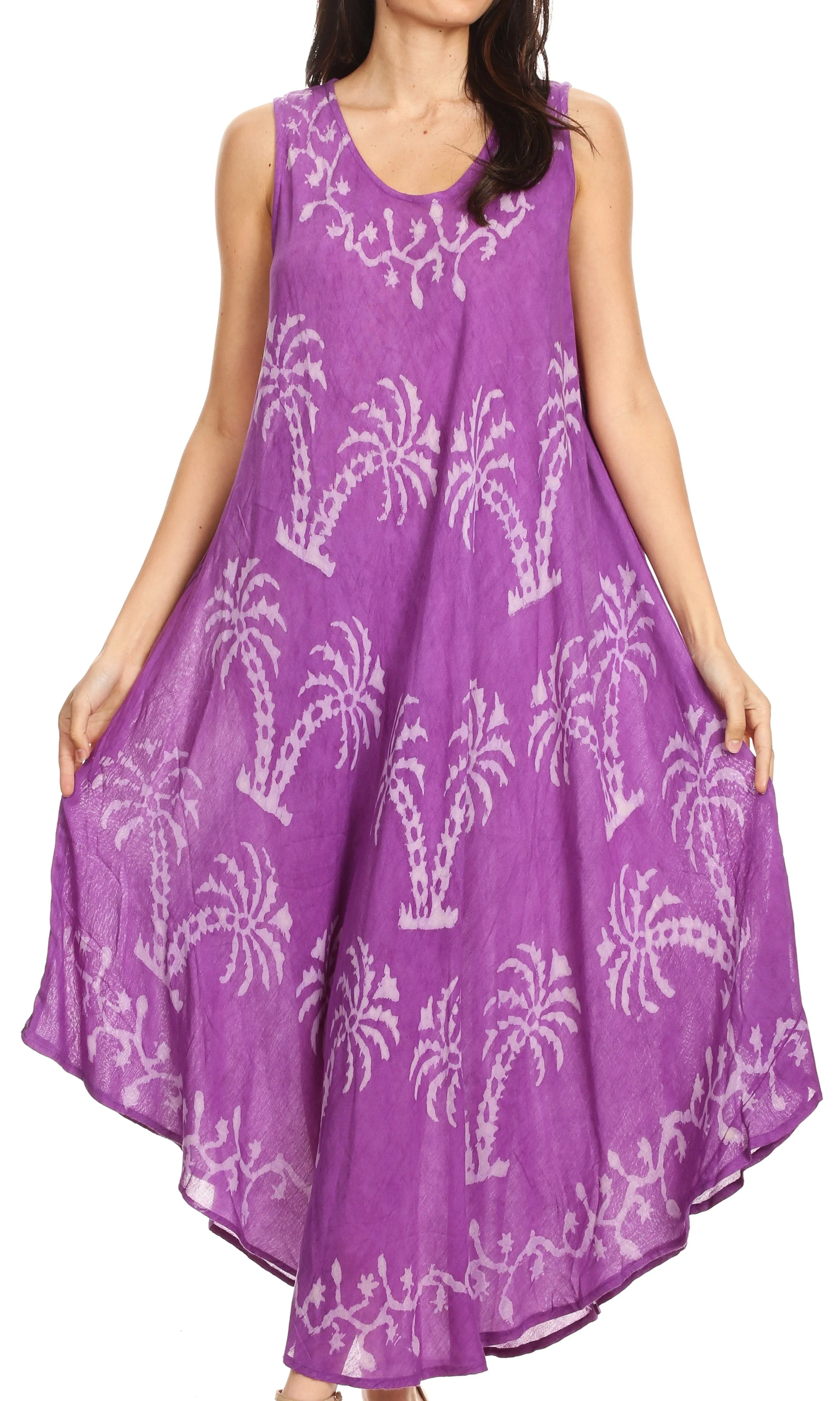Sakkas Irene Women's Casual Tie-dye Maxi Summer Sleeveless Loose Fit Tank Dress - Image 16