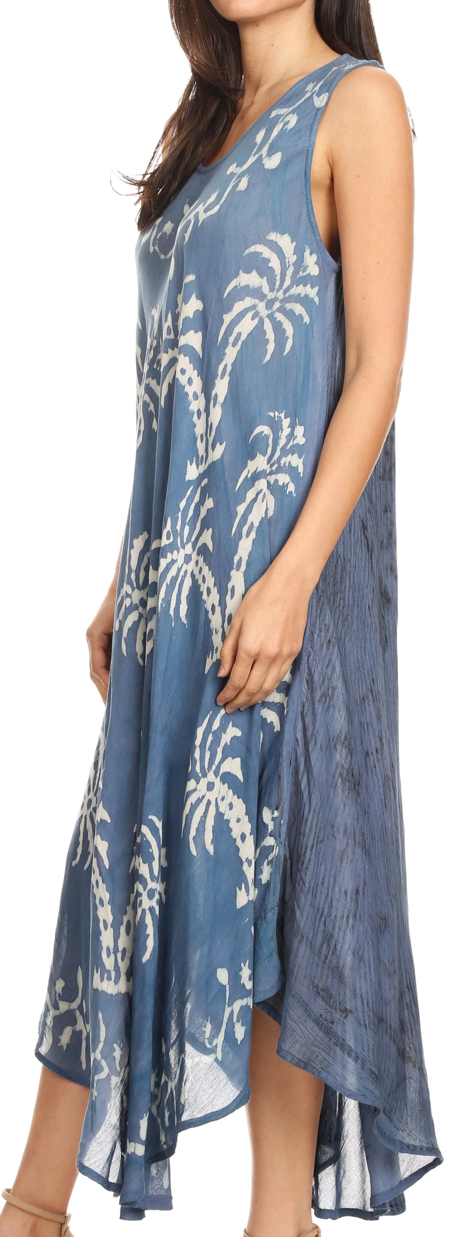 Sakkas Irene Women's Casual Tie-dye Maxi Summer Sleeveless Loose Fit Tank Dress - Image 24