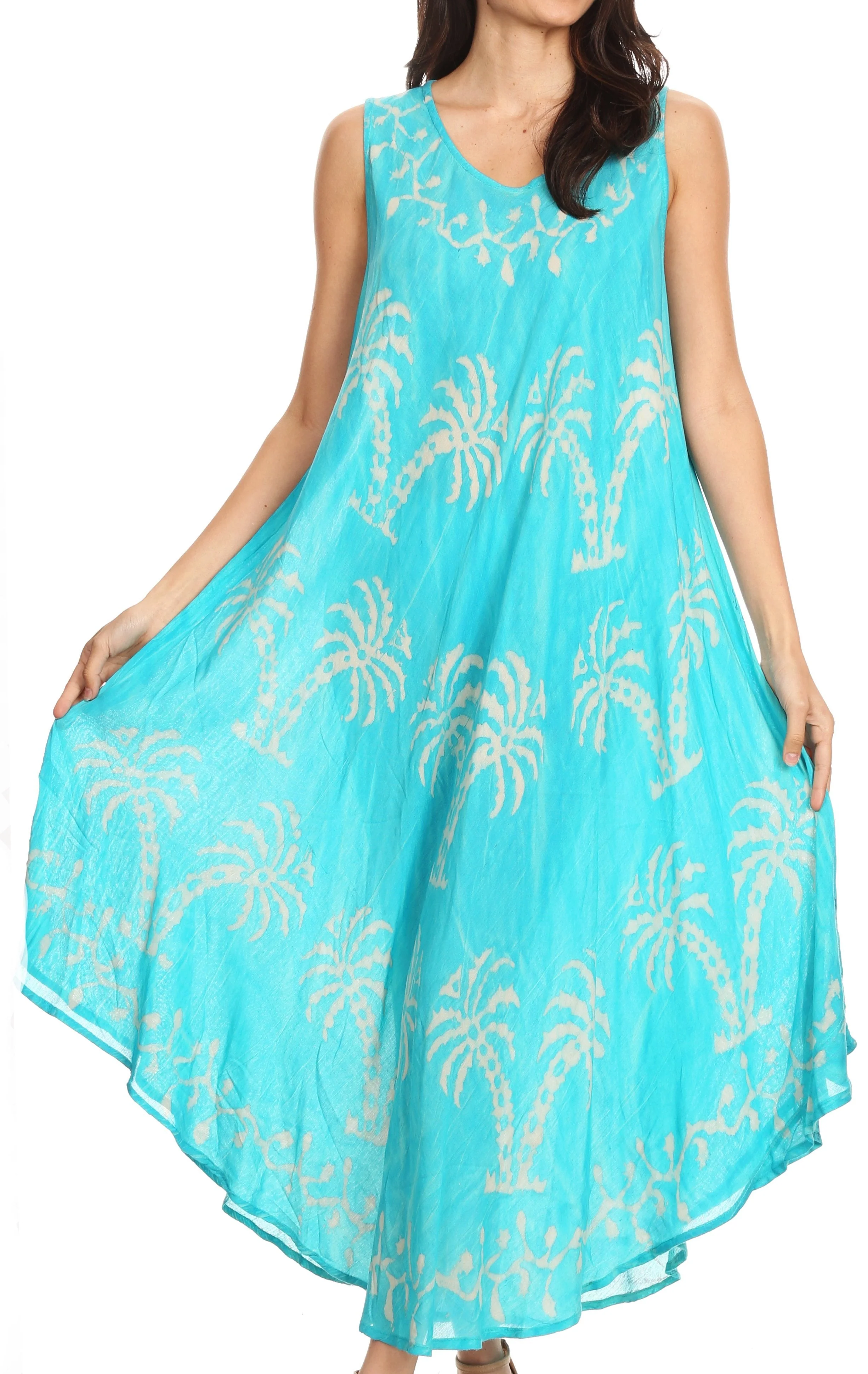Sakkas Irene Women's Casual Tie-dye Maxi Summer Sleeveless Loose Fit Tank Dress - Image 26