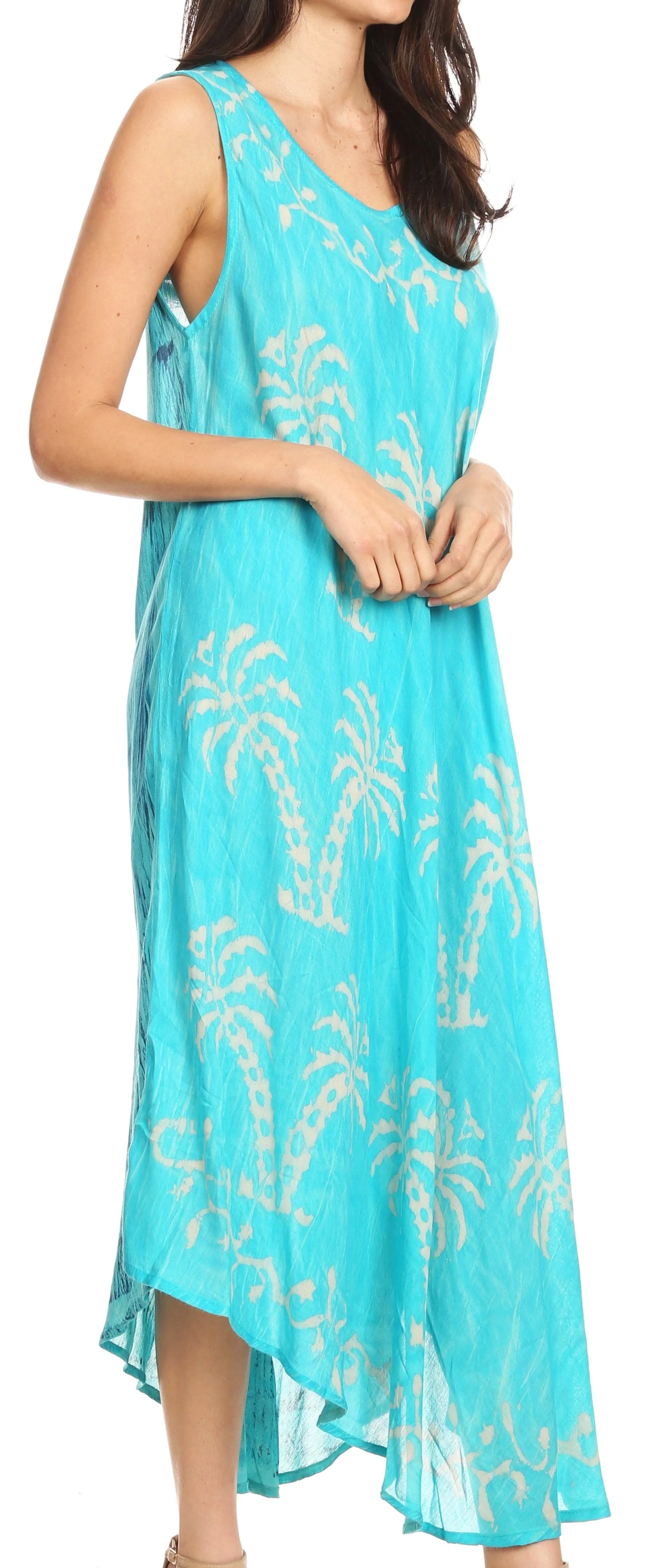 Sakkas Irene Women's Casual Tie-dye Maxi Summer Sleeveless Loose Fit Tank Dress - Image 28