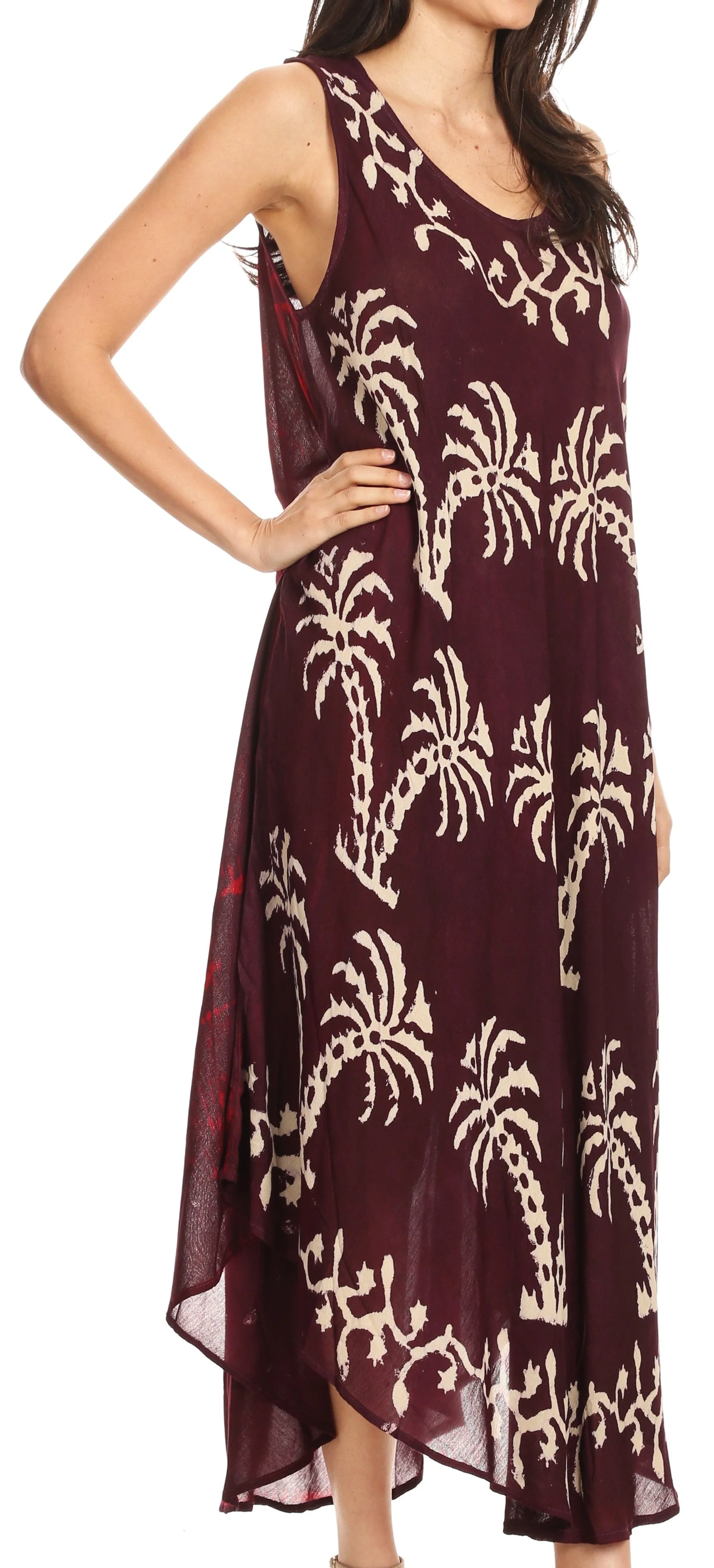 Sakkas Irene Women's Casual Tie-dye Maxi Summer Sleeveless Loose Fit Tank Dress - Image 3
