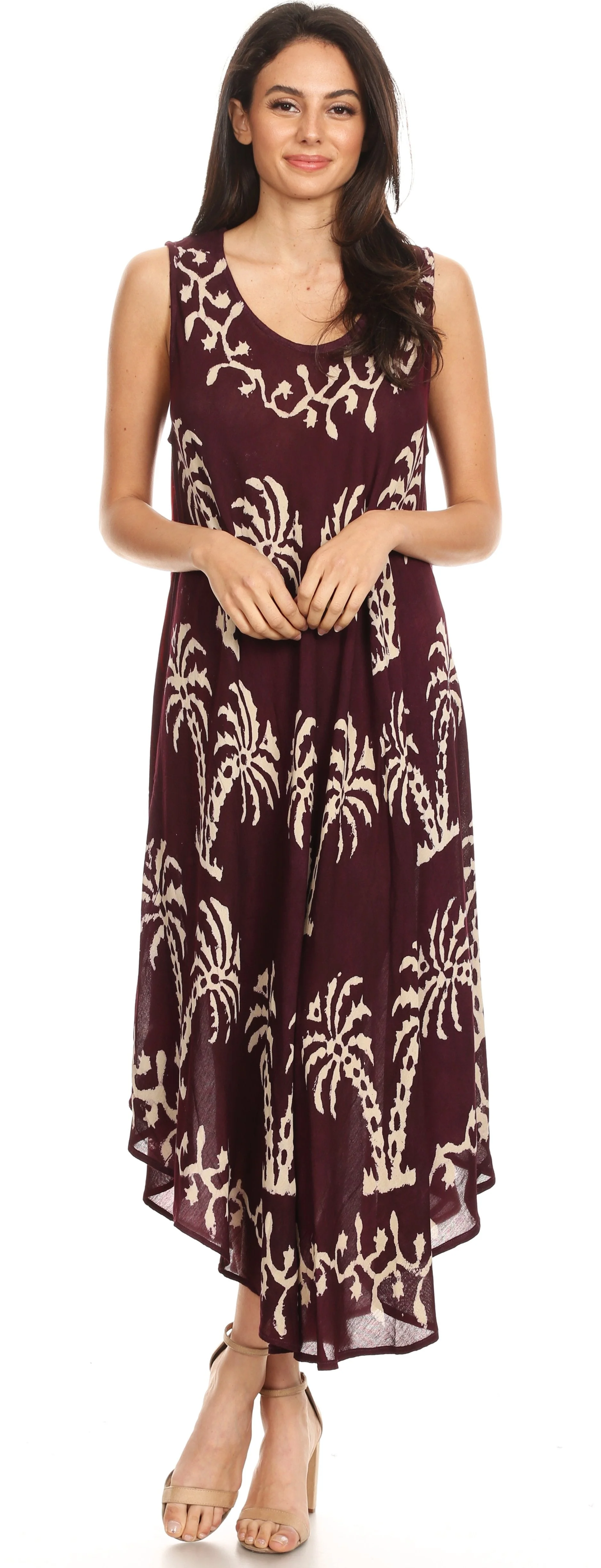 Sakkas Irene Women's Casual Tie-dye Maxi Summer Sleeveless Loose Fit Tank Dress - Image 5