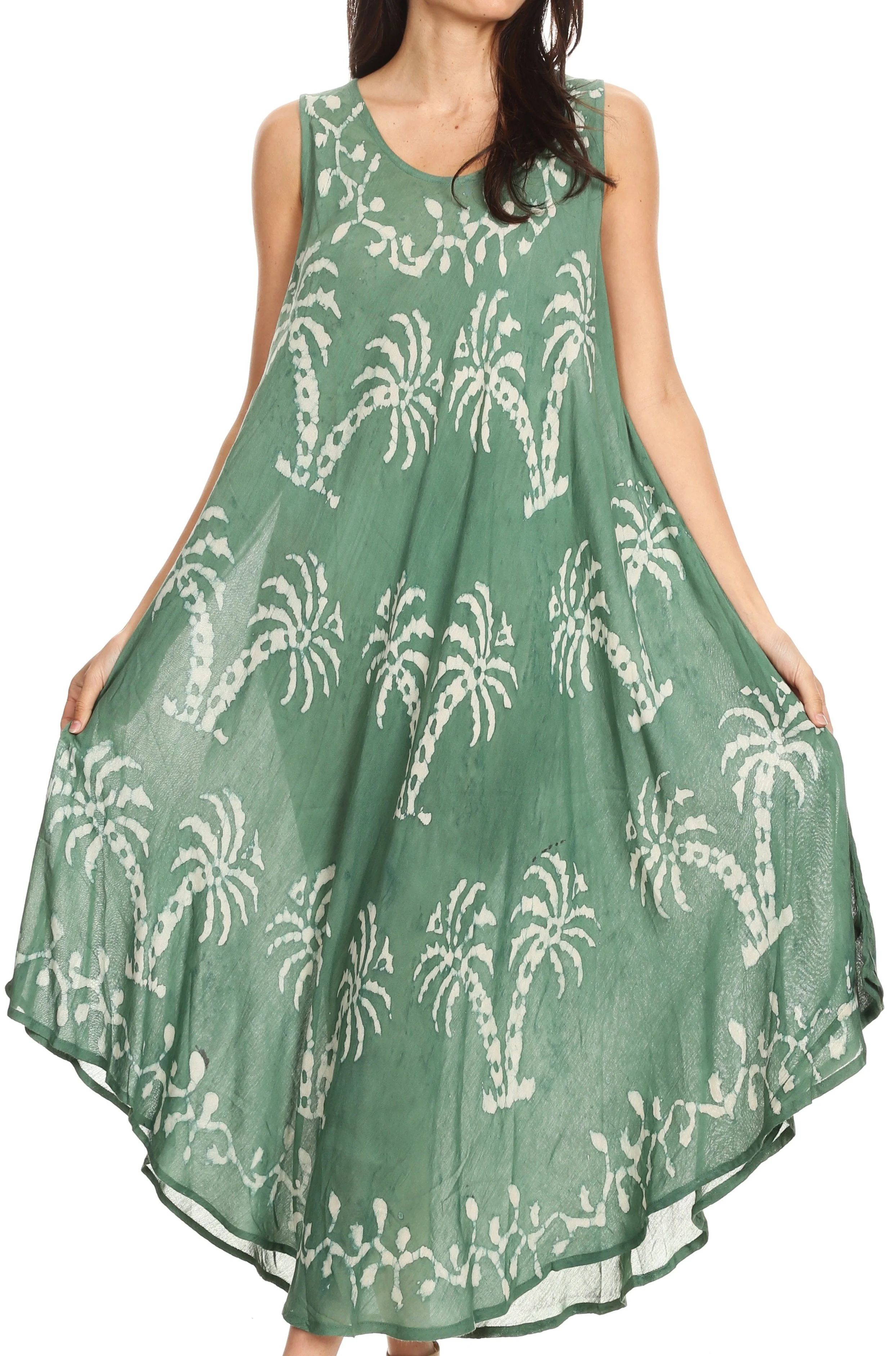 Sakkas Irene Women's Casual Tie-dye Maxi Summer Sleeveless Loose Fit Tank Dress - Image 6