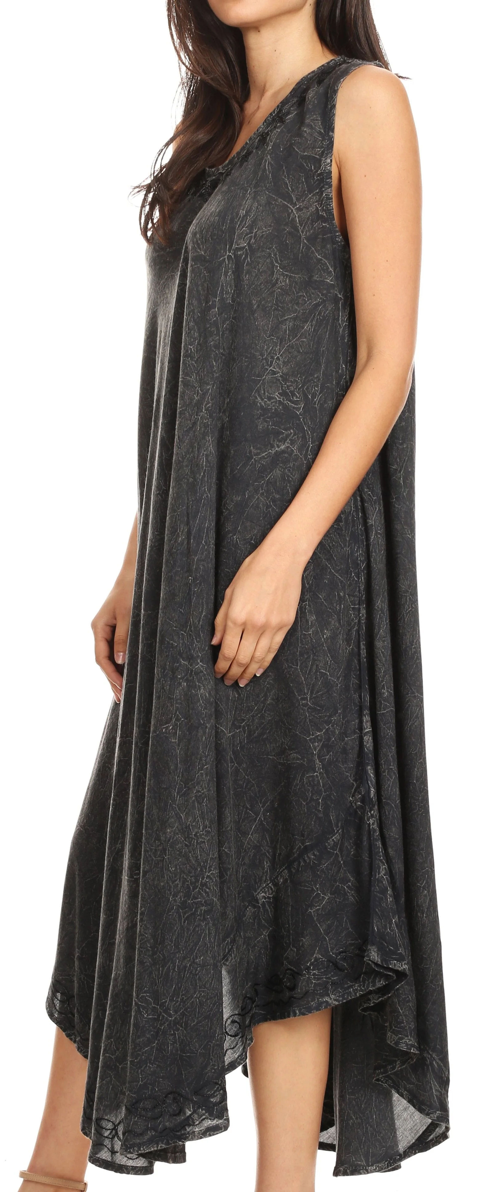 Sakkas Irene Women's Casual Tie-dye Maxi Summer Sleeveless Loose Fit Tank Dress - Image 63