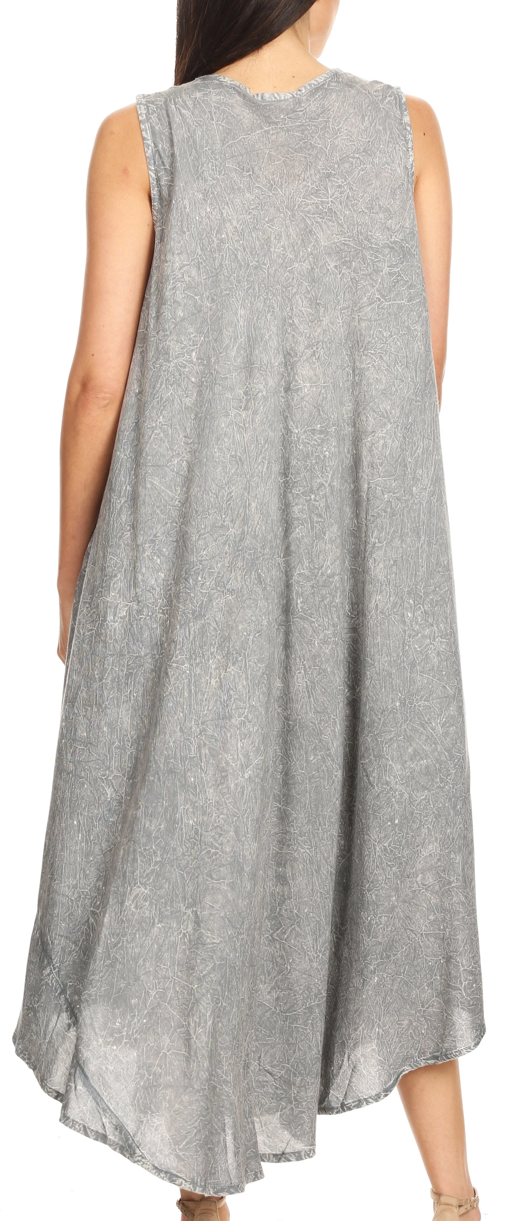 Sakkas Irene Women's Casual Tie-dye Maxi Summer Sleeveless Loose Fit Tank Dress - Image 67