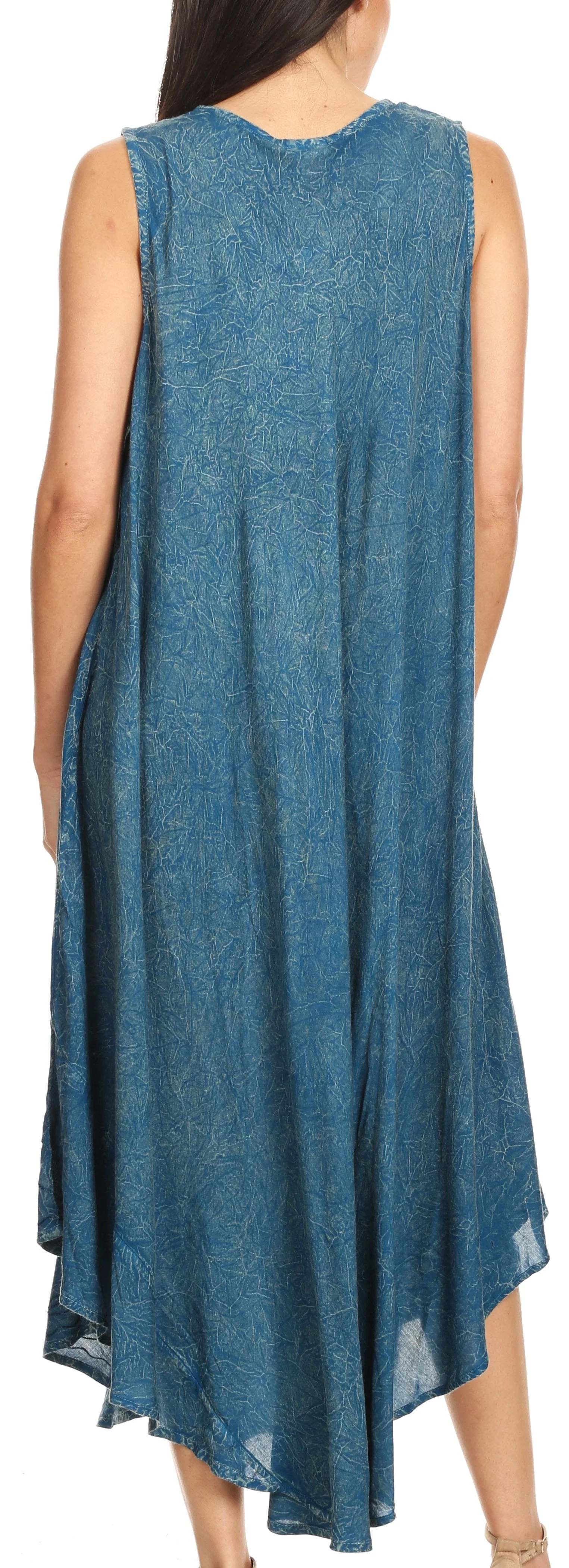 Sakkas Irene Women's Casual Tie-dye Maxi Summer Sleeveless Loose Fit Tank Dress - Image 72