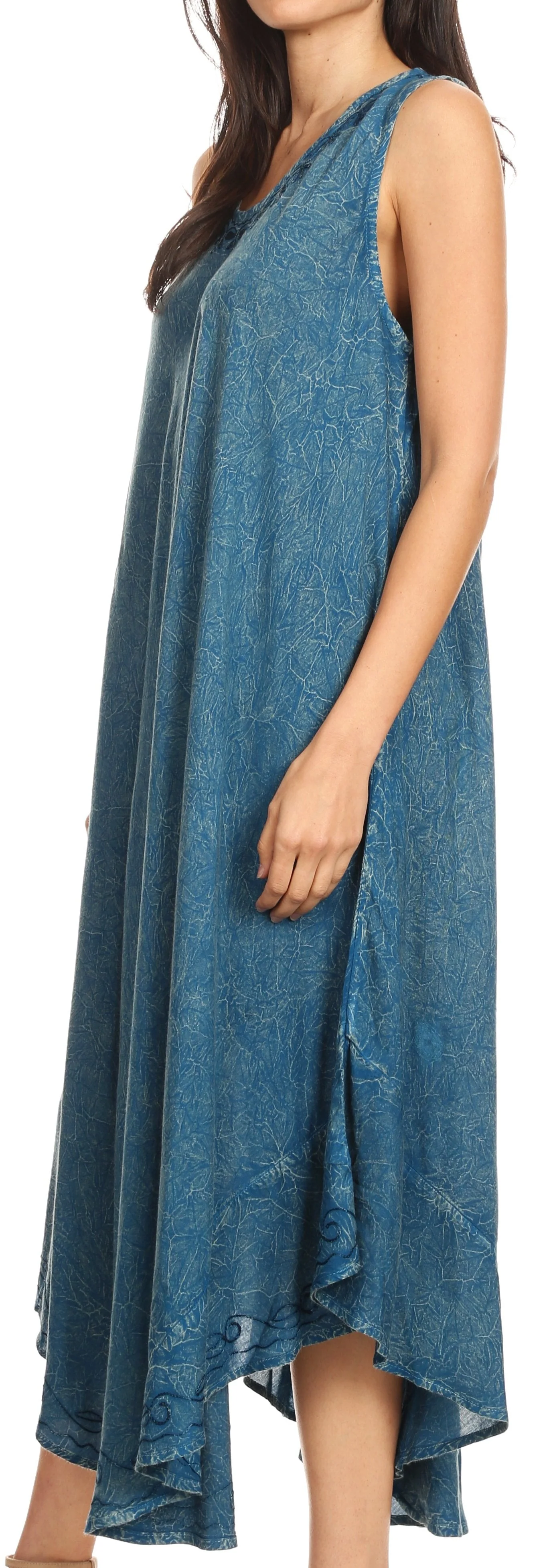 Sakkas Irene Women's Casual Tie-dye Maxi Summer Sleeveless Loose Fit Tank Dress - Image 74