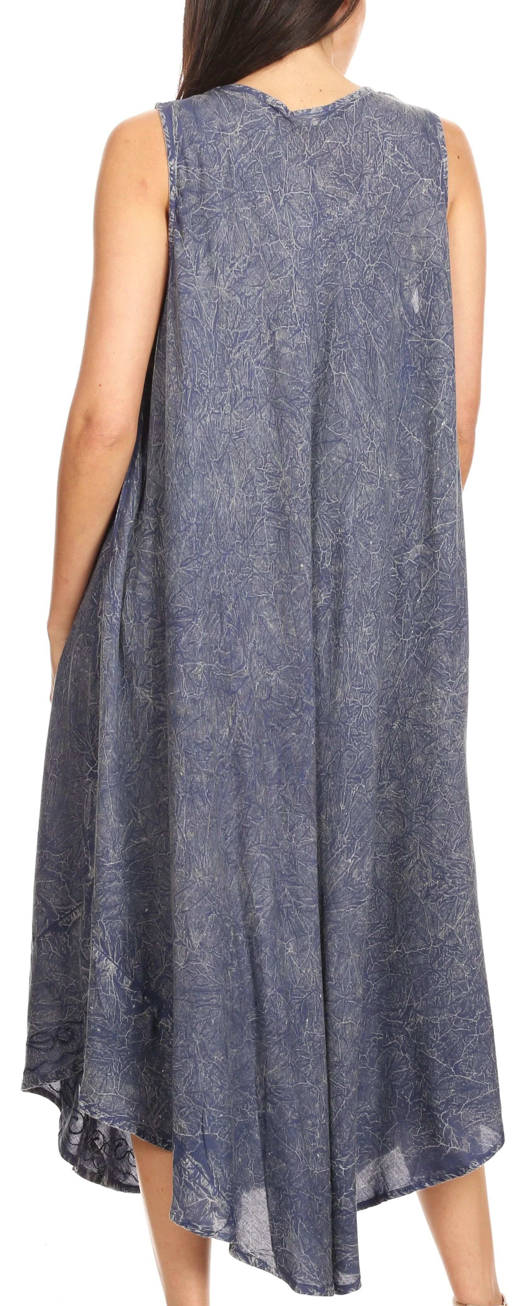 Sakkas Irene Women's Casual Tie-dye Maxi Summer Sleeveless Loose Fit Tank Dress - Image 77