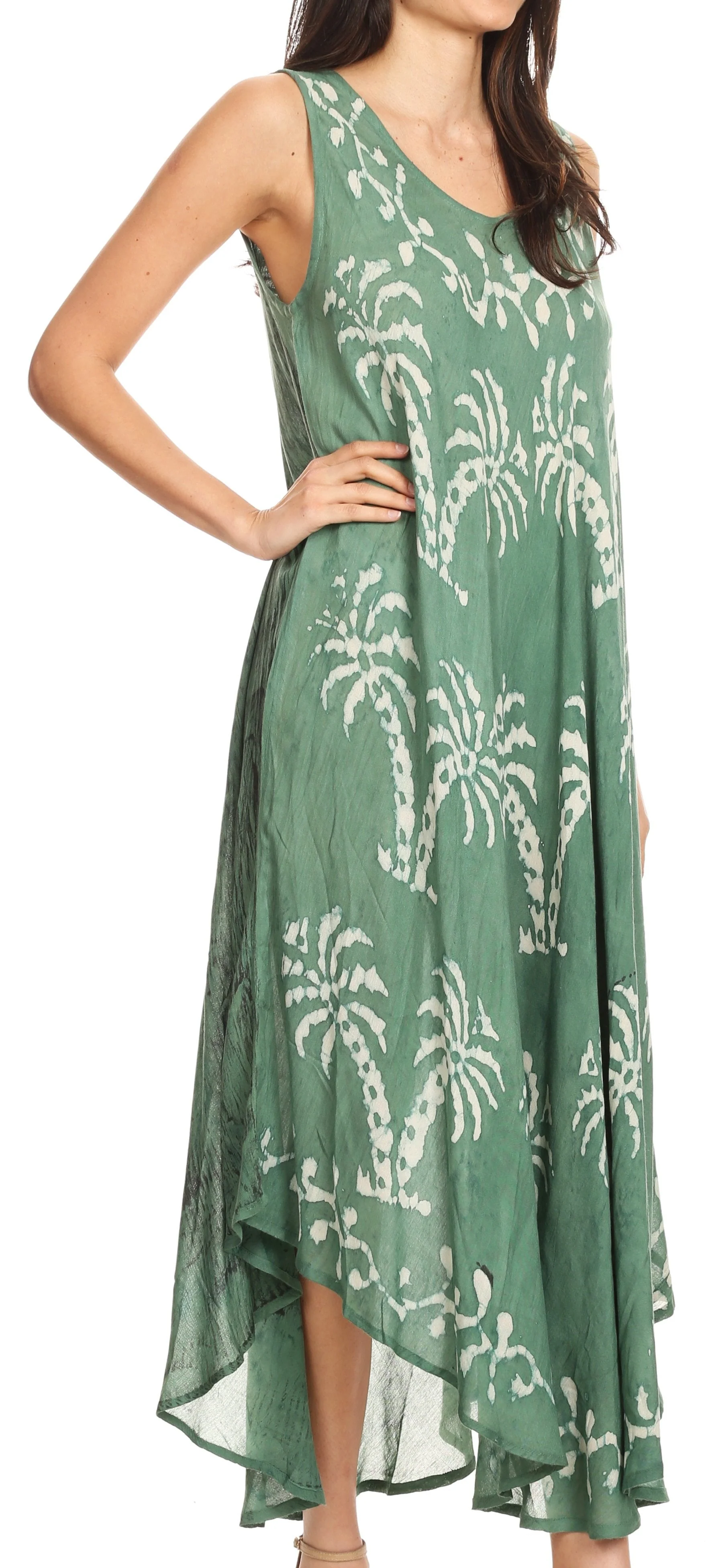 Sakkas Irene Women's Casual Tie-dye Maxi Summer Sleeveless Loose Fit Tank Dress - Image 8
