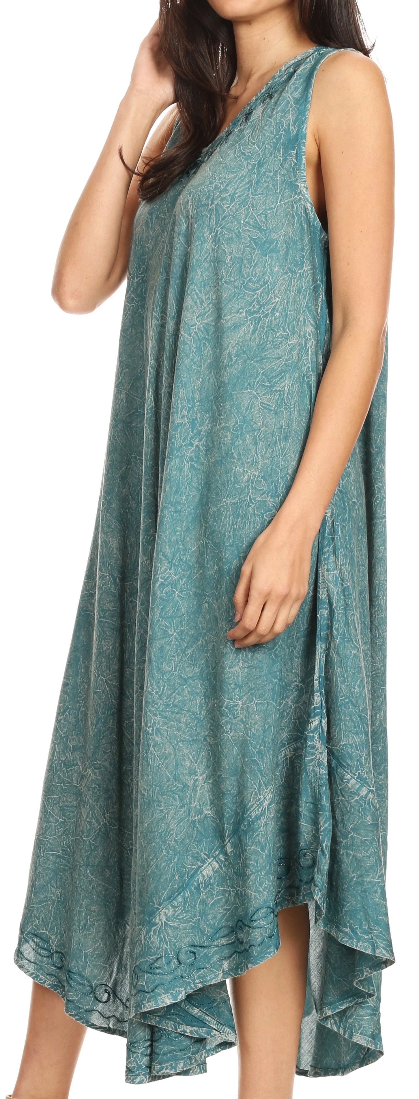 Sakkas Irene Women's Casual Tie-dye Maxi Summer Sleeveless Loose Fit Tank Dress - Image 84