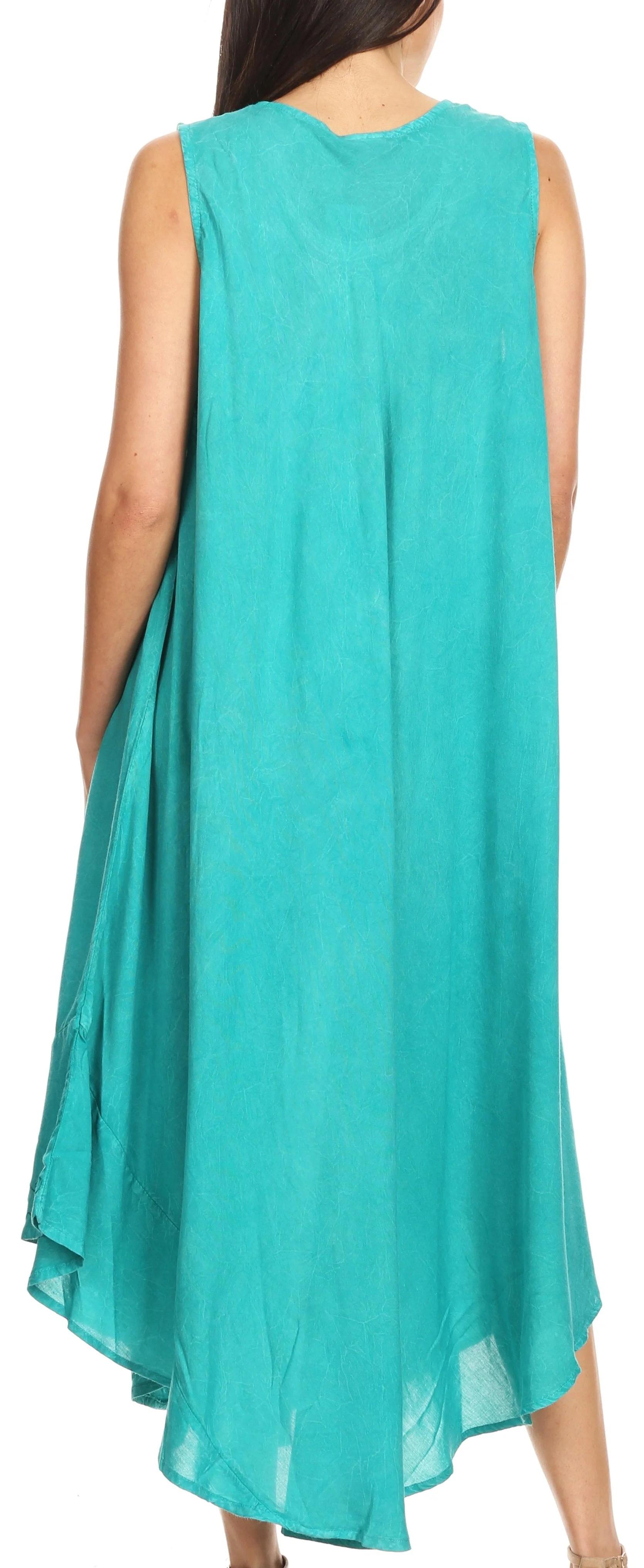 Sakkas Irene Women's Casual Tie-dye Maxi Summer Sleeveless Loose Fit Tank Dress - Image 87