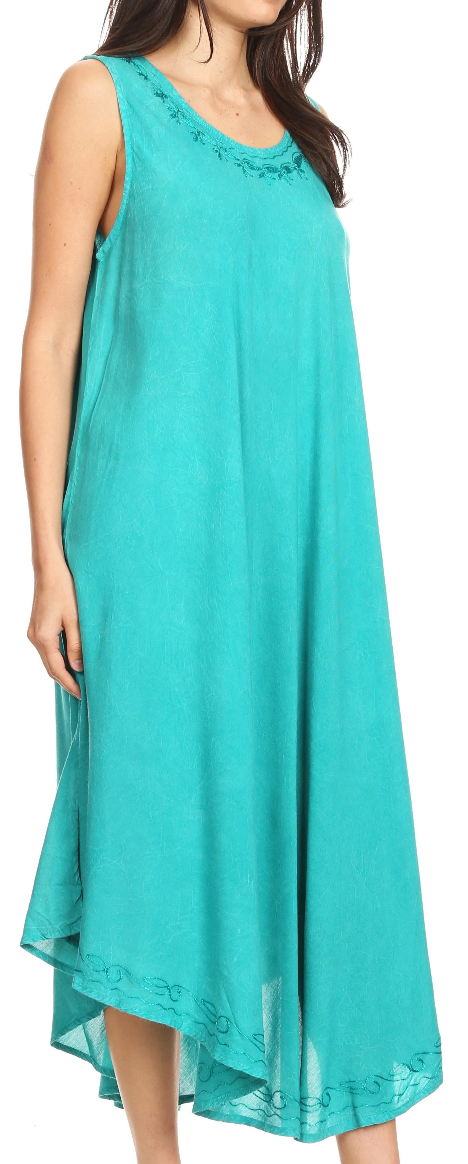 Sakkas Irene Women's Casual Tie-dye Maxi Summer Sleeveless Loose Fit Tank Dress - Image 88