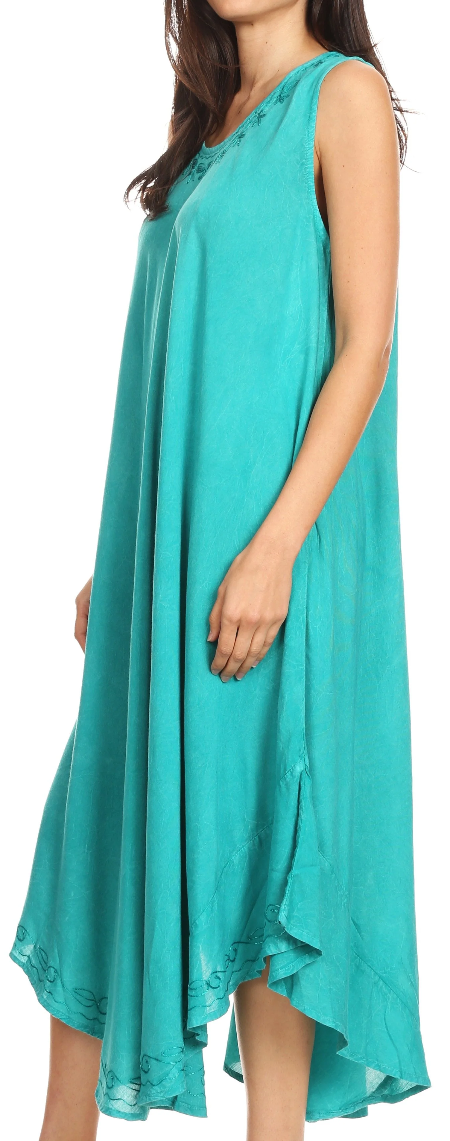 Sakkas Irene Women's Casual Tie-dye Maxi Summer Sleeveless Loose Fit Tank Dress - Image 89