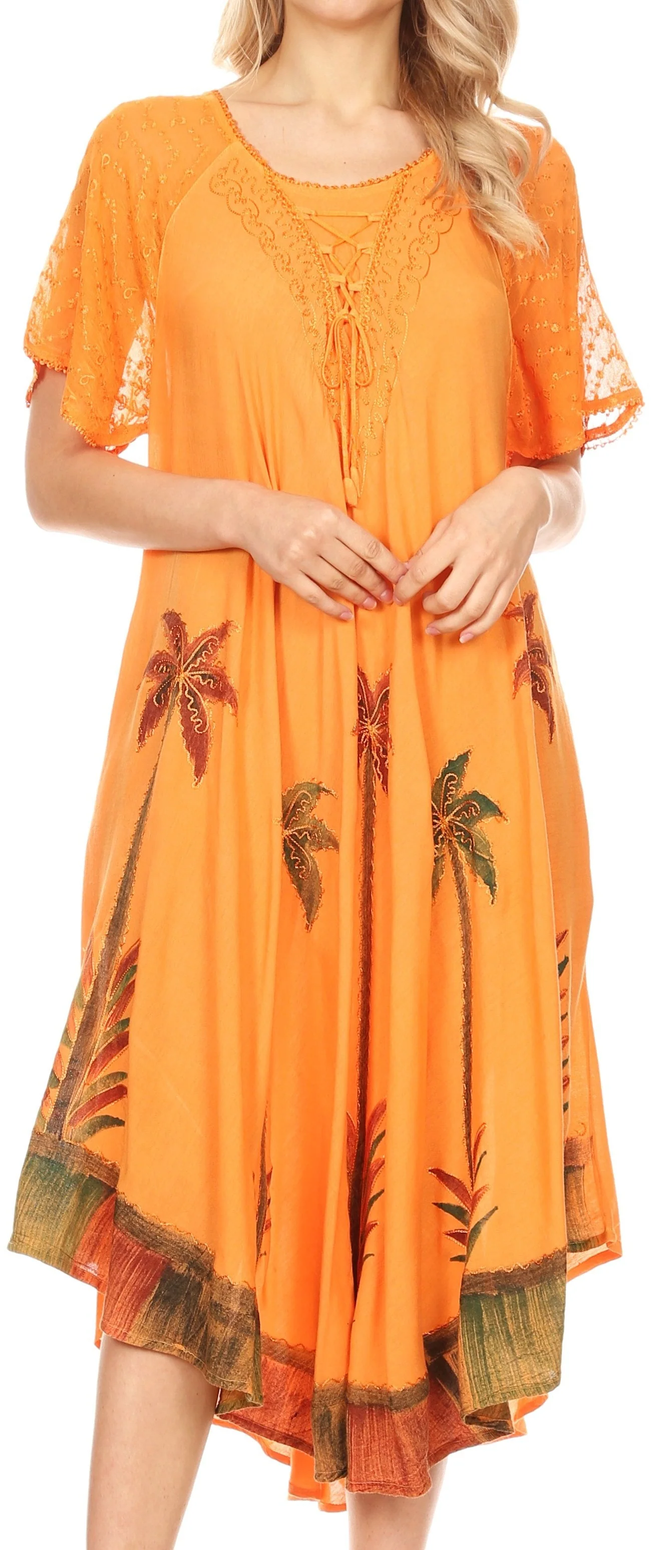 Sakkas Kai Palm Tree Caftan Tank Dress / Cover Up - Image 17