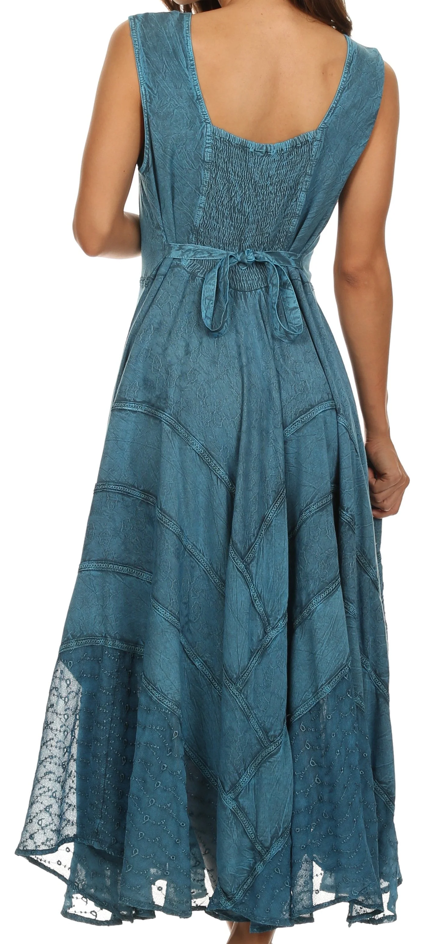 Sakkas Kevina Stonewashed Rayon Embroidered Dress - Image 51