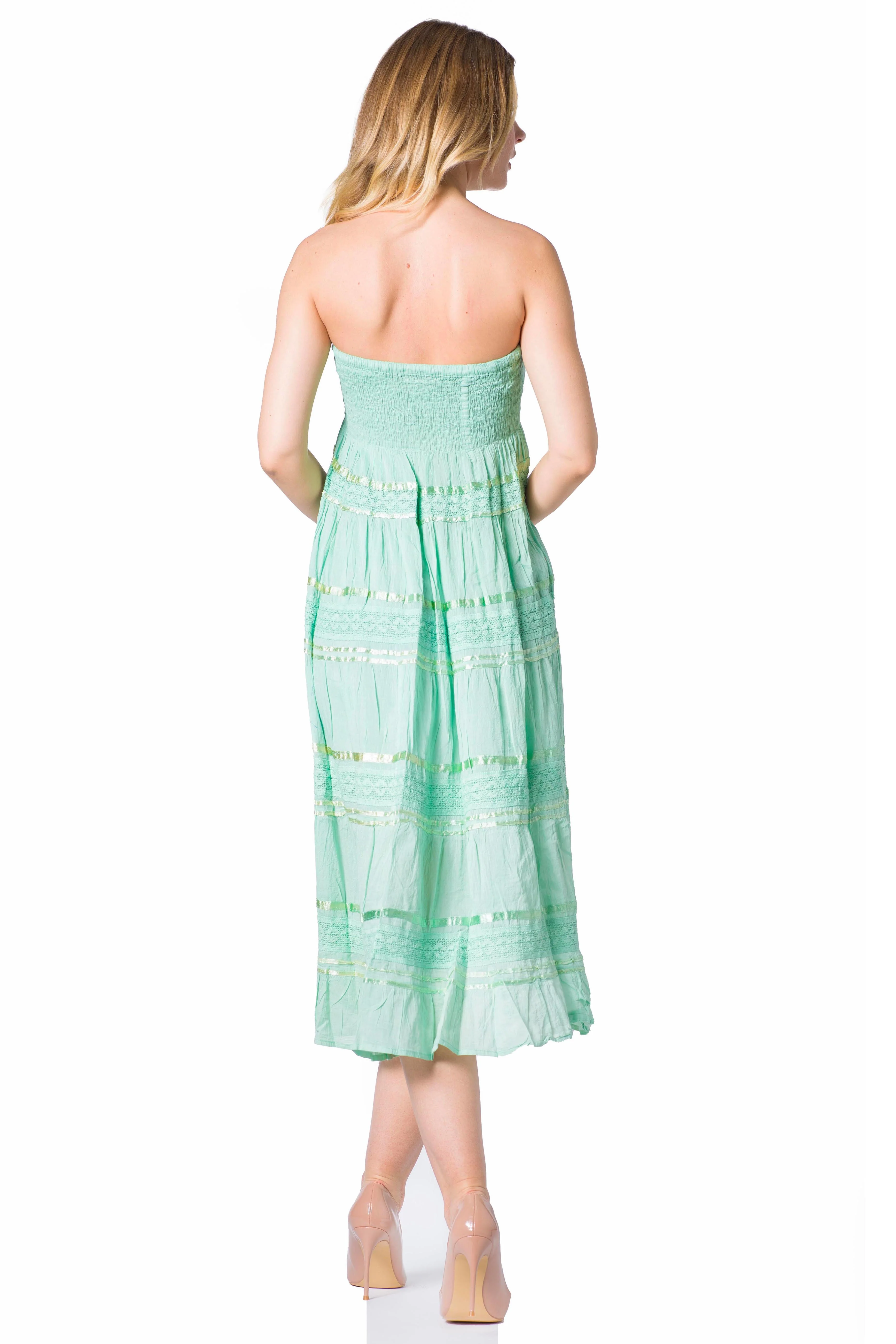 Sakkas Lace and Ribbon Peasant Boho Skirt - Image 54