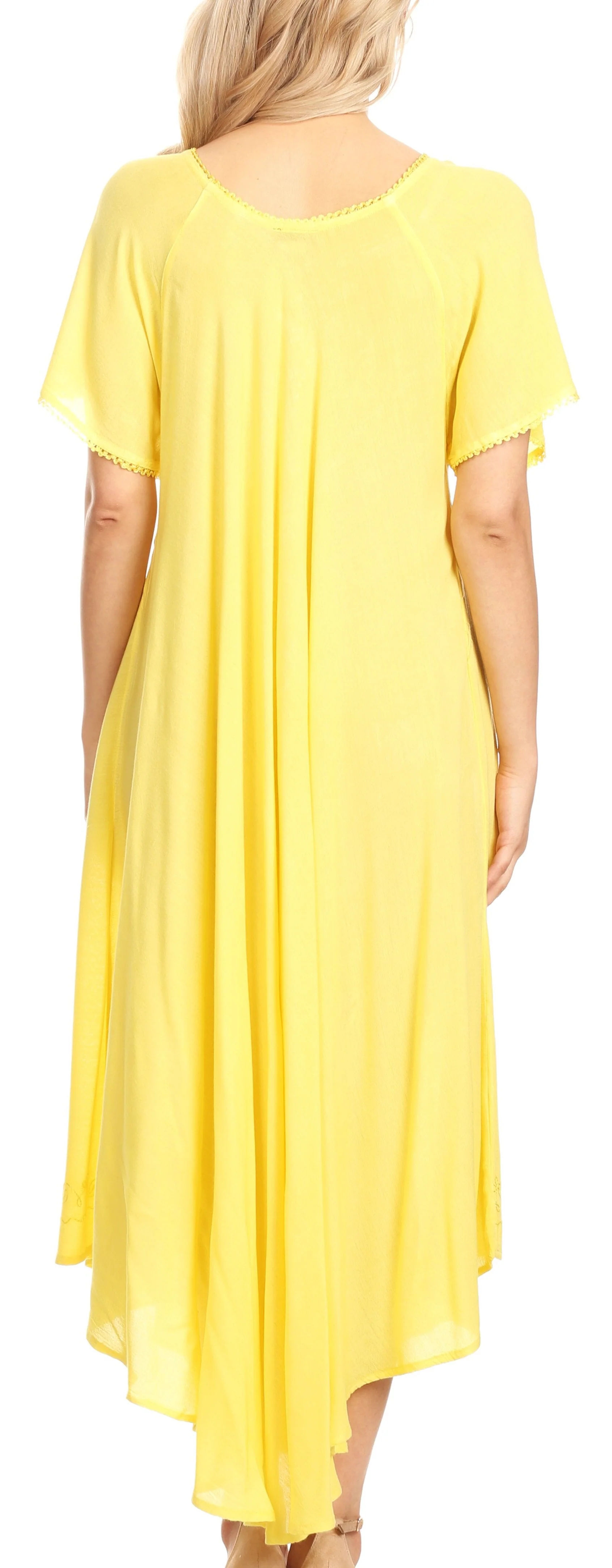 Sakkas Lilia Embroidered Lace Up Bodice Relaxed Fit  Maxi Sun Dress - Image 37