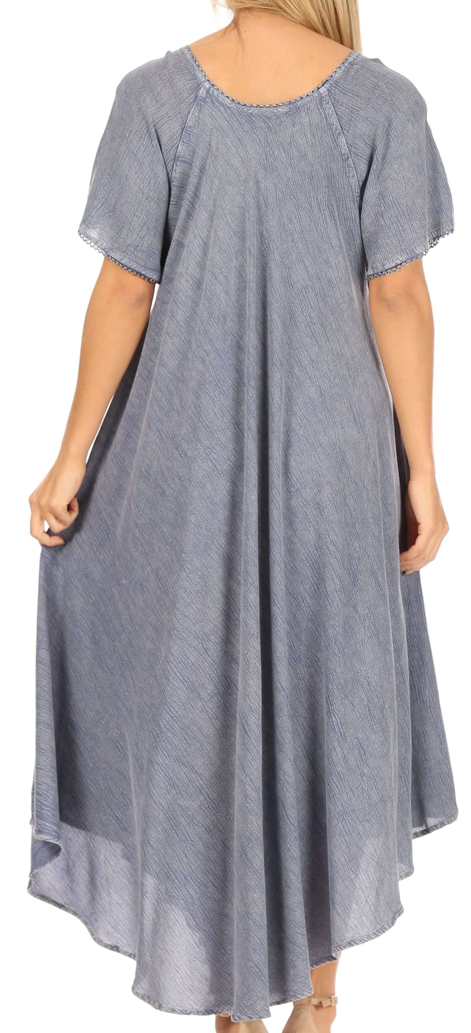 Sakkas Lilia Embroidered Lace Up Bodice Relaxed Fit  Maxi Sun Dress - Image 52