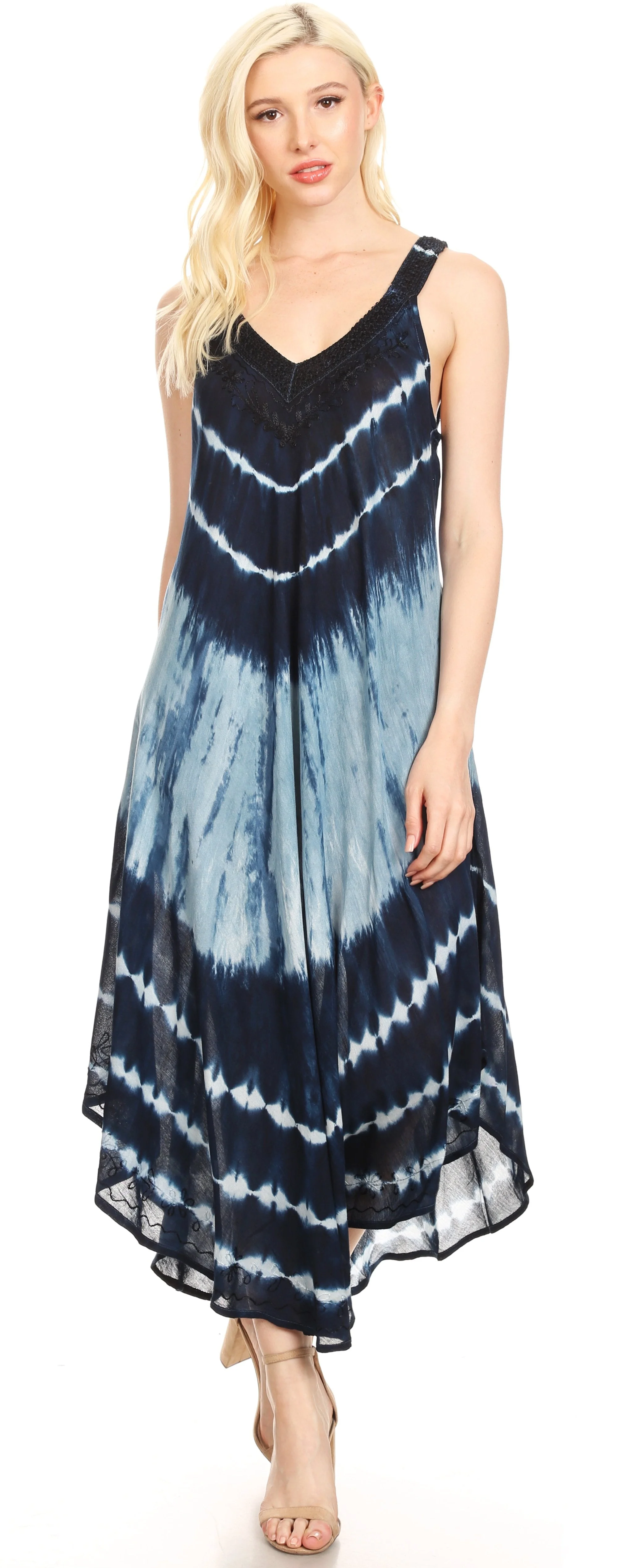 Sakkas Liz  Women's Maxi Loose Sleeveless Summer Casual Tank Dress Cover-up Caftan - Image 10