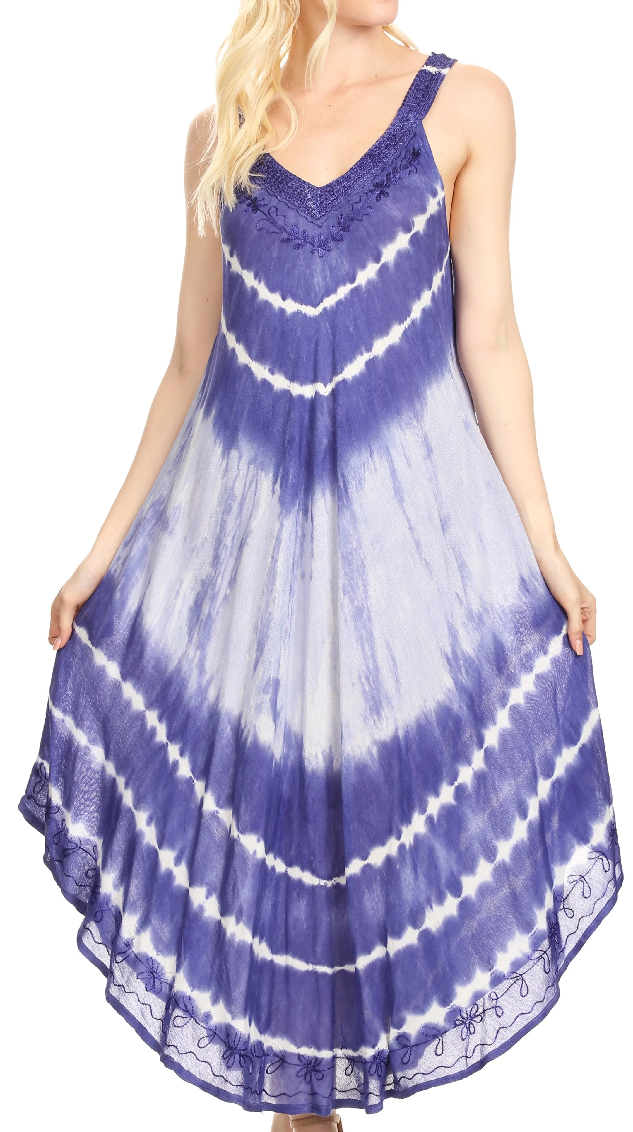 Sakkas Liz  Women's Maxi Loose Sleeveless Summer Casual Tank Dress Cover-up Caftan - Image 11