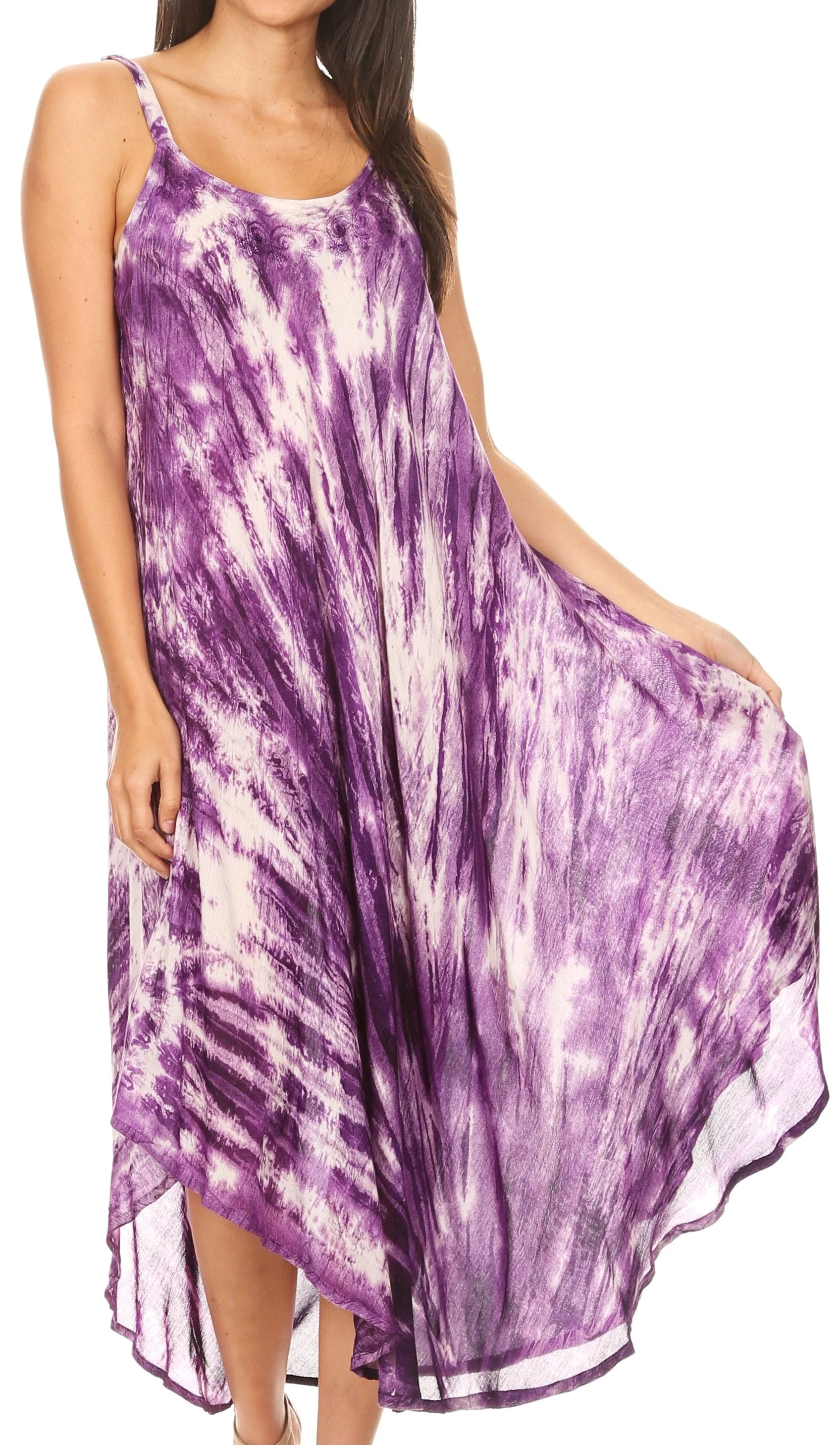 Sakkas Liz  Women's Maxi Loose Sleeveless Summer Casual Tank Dress Cover-up Caftan - Image 121