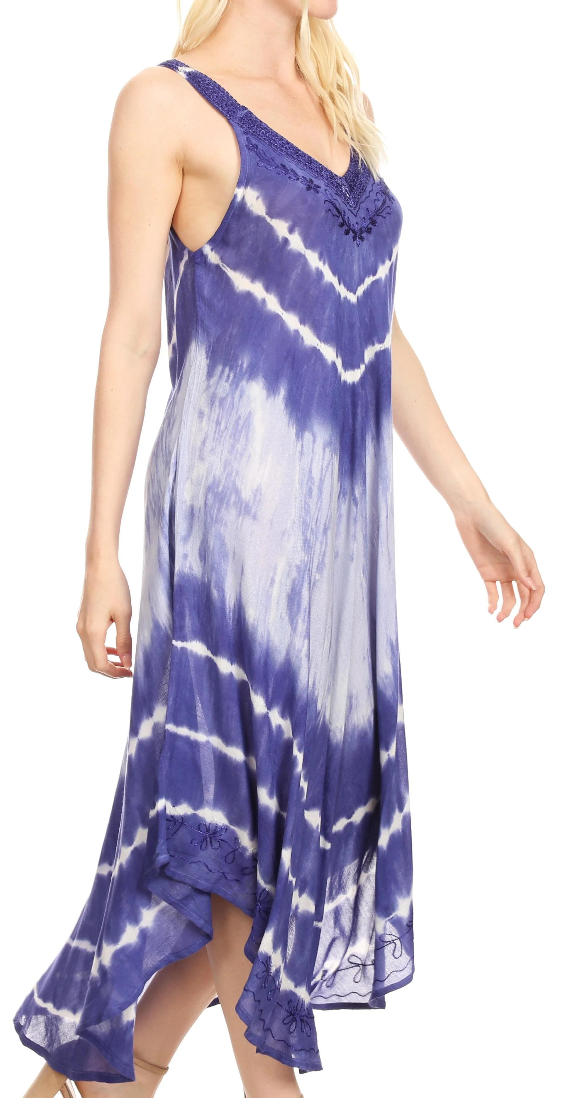 Sakkas Liz  Women's Maxi Loose Sleeveless Summer Casual Tank Dress Cover-up Caftan - Image 14
